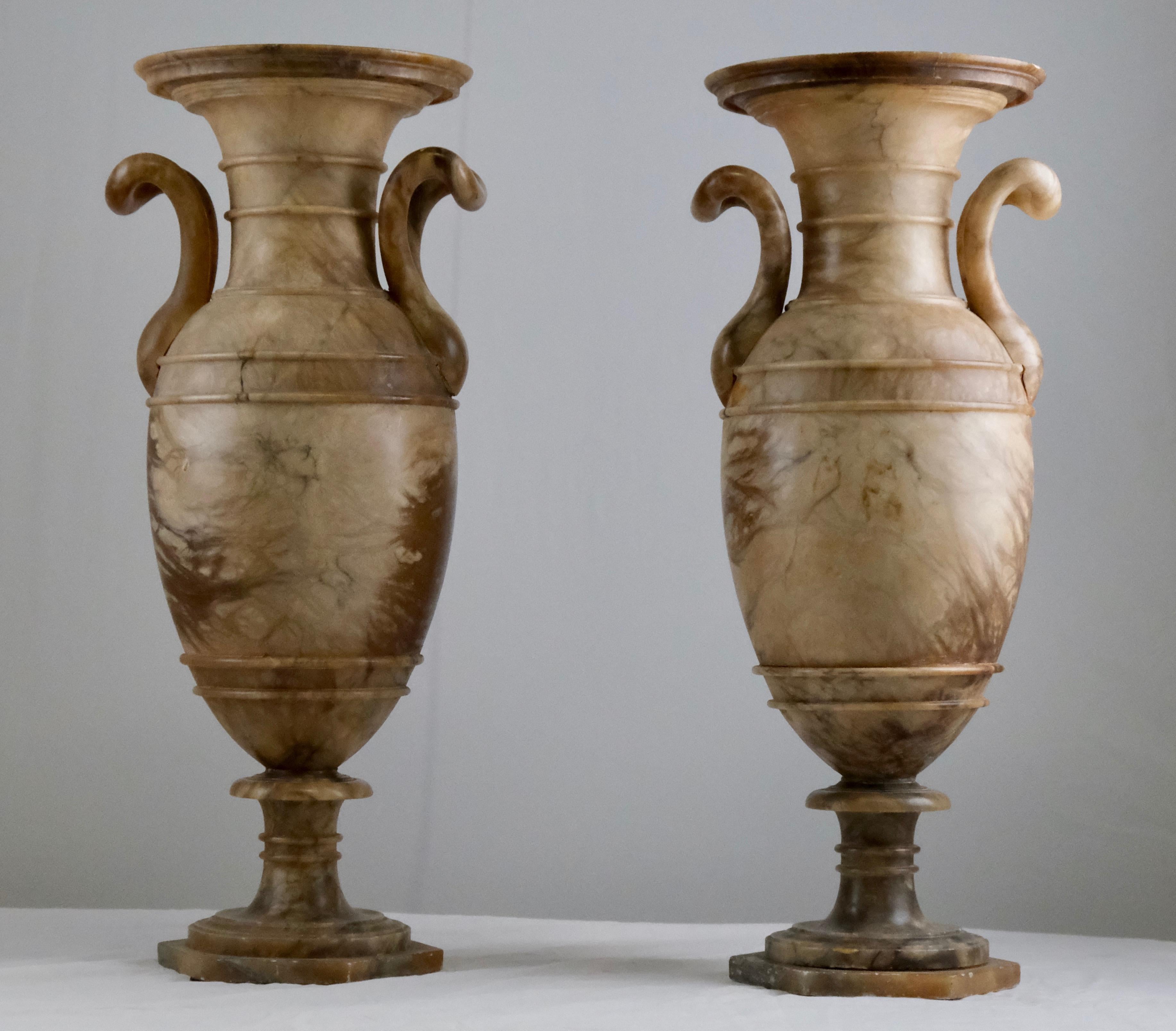 Pair of Alabaster Vases, Early 19th Century 4