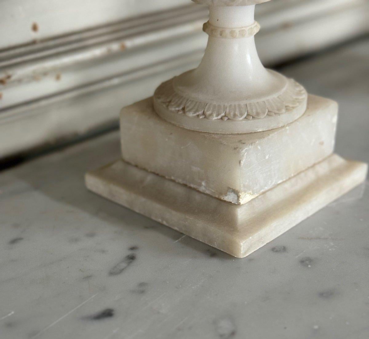 Pair Of Alabaster Vases, Italy About 1880 2