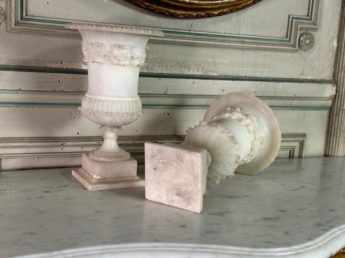Pair Of Alabaster Vases, Italy About 1880 3