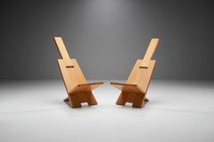 Pair of Alain Gaubert “Africanist” Chairs, France, 1980s