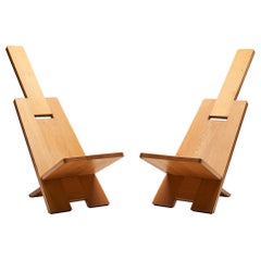 Pair of Alain Gaubert “Africanist” Chairs, France, 1980s