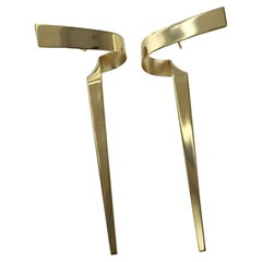 Pair of Alan Revere 14k Yellow Gold Earrings