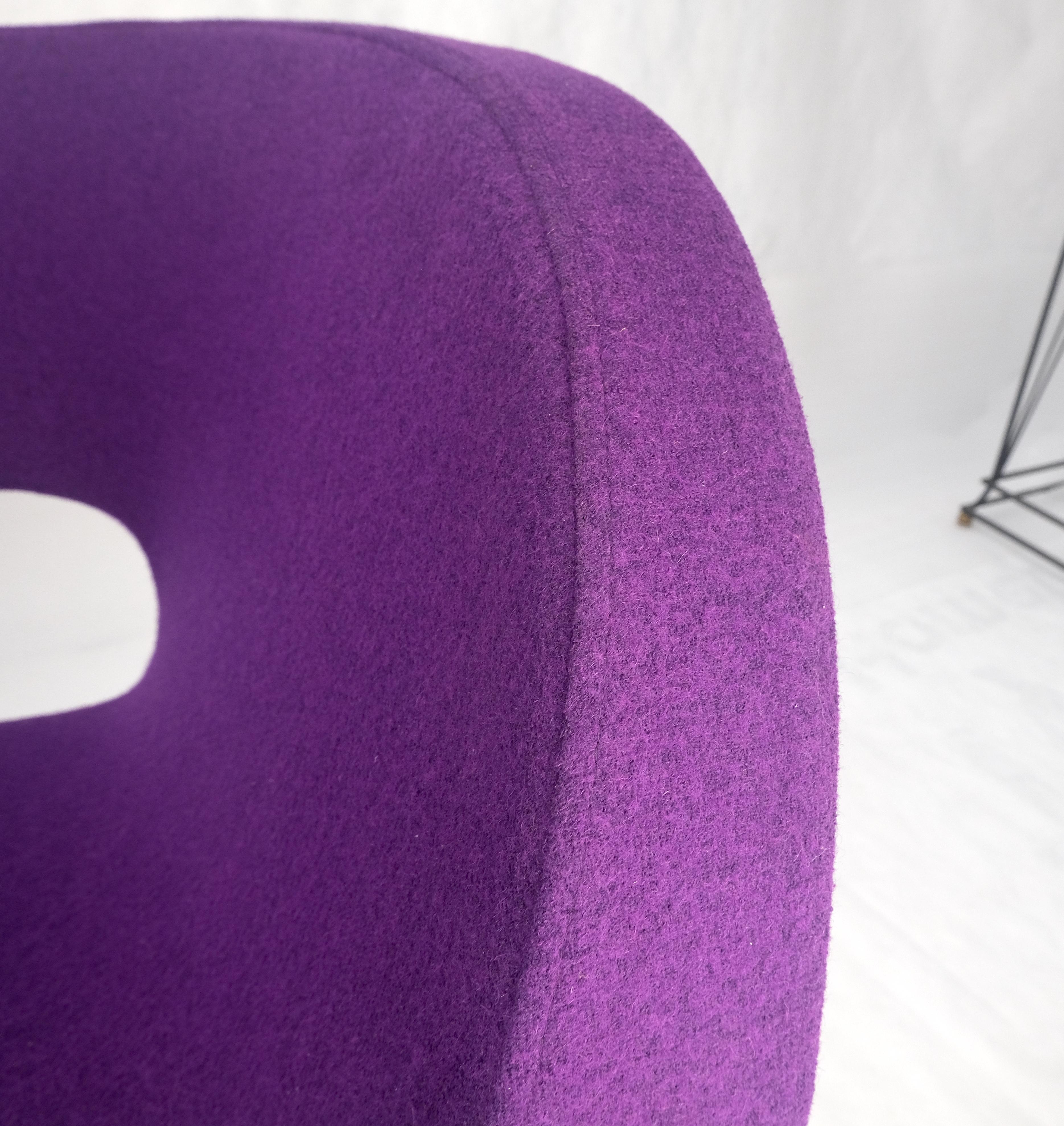 Unknown Pair of Albert Armchair Chairs by Ron Arad Moroso Purple  Wool Upholstery MINT! For Sale