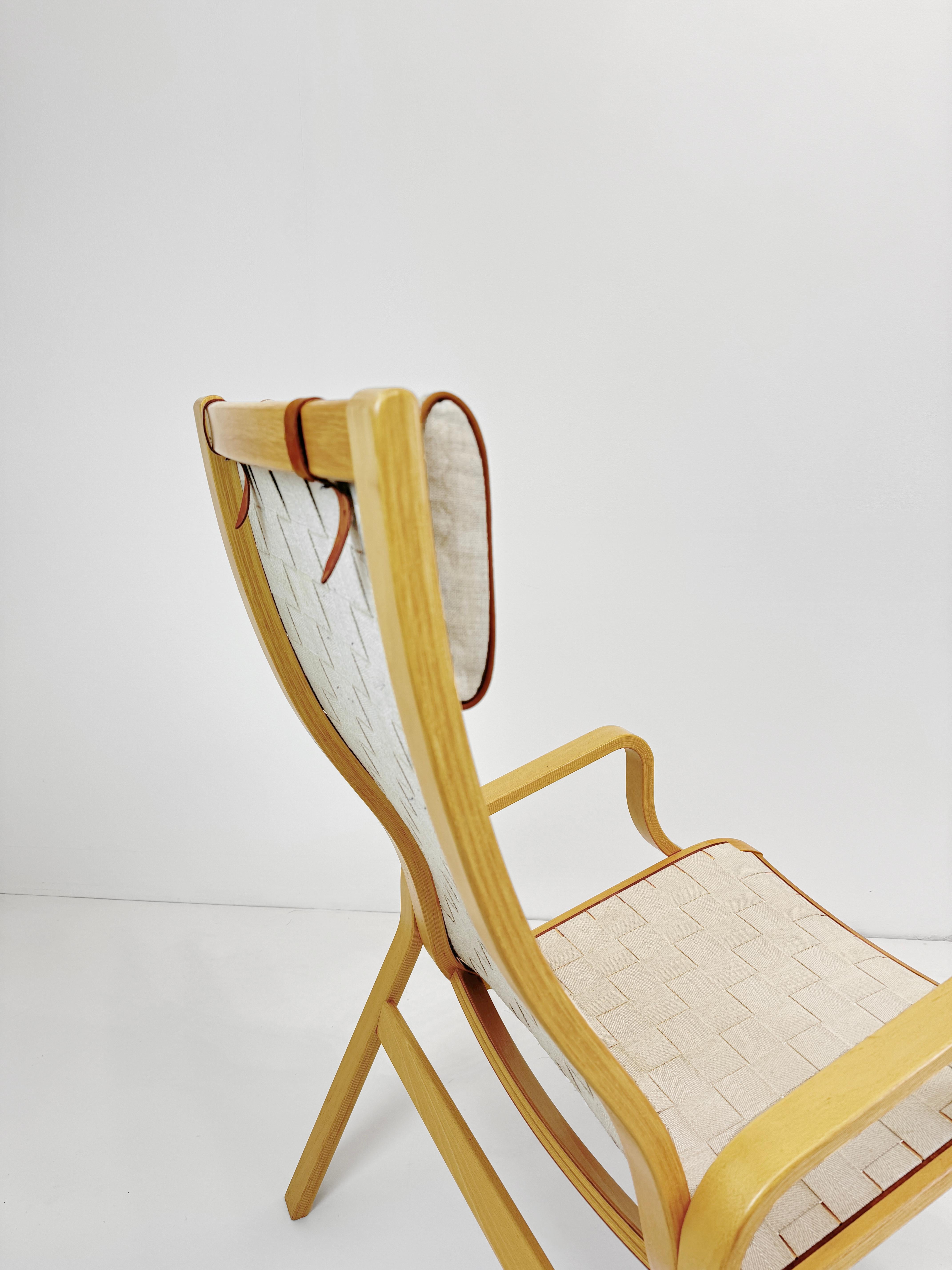 Ein Paar Bugholz-Lounge-Stühle von Finn Østergaard, Dänemark 1970er Jahre im Angebot 1