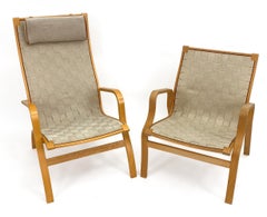 Pair of "Albert" Beech Bentwood Chairs by Finn Østergaard for Kvist Mobler