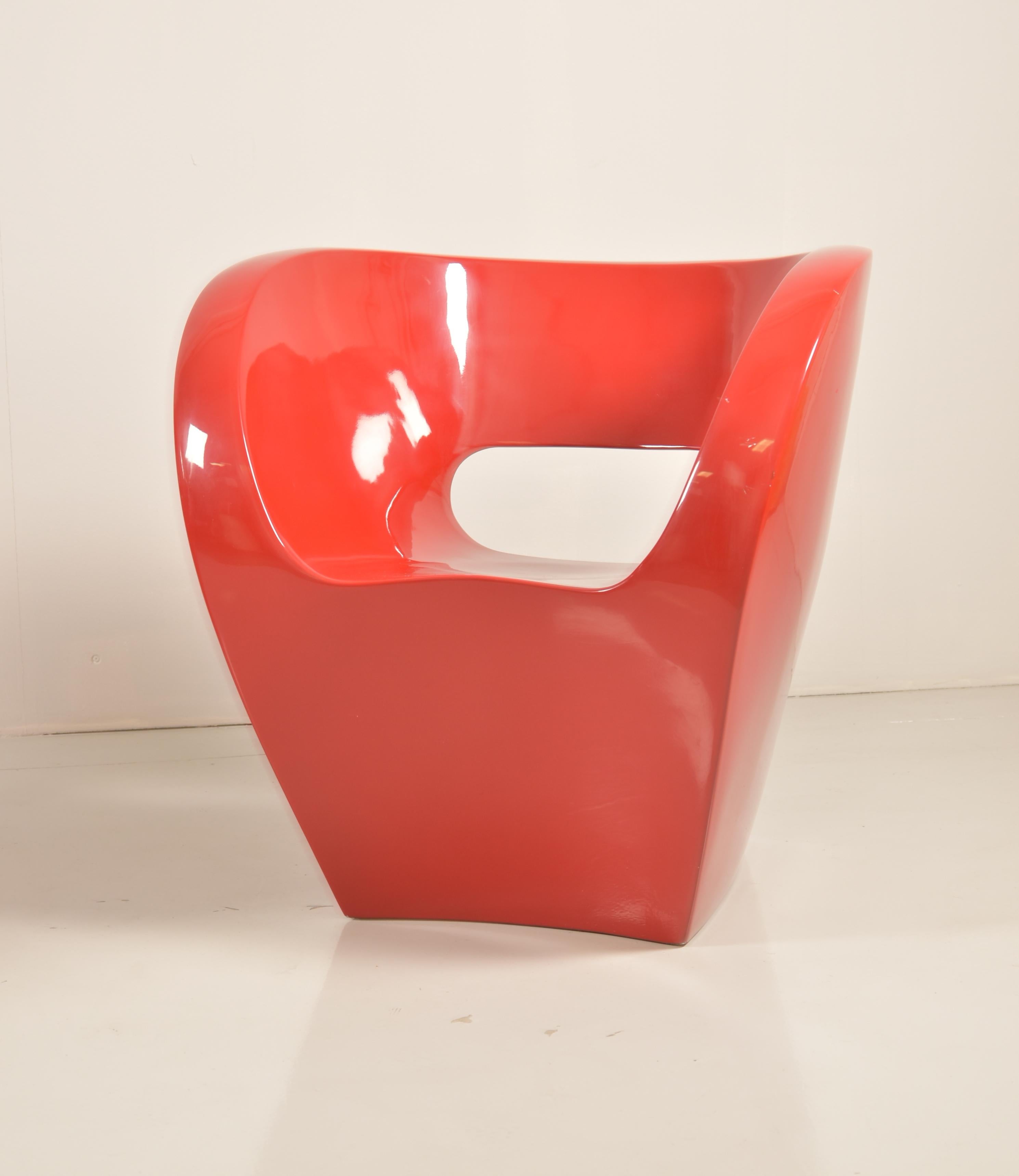 Italian Pair of  Albert Red Armchairs by Ron Arad in 2000 for Moroso