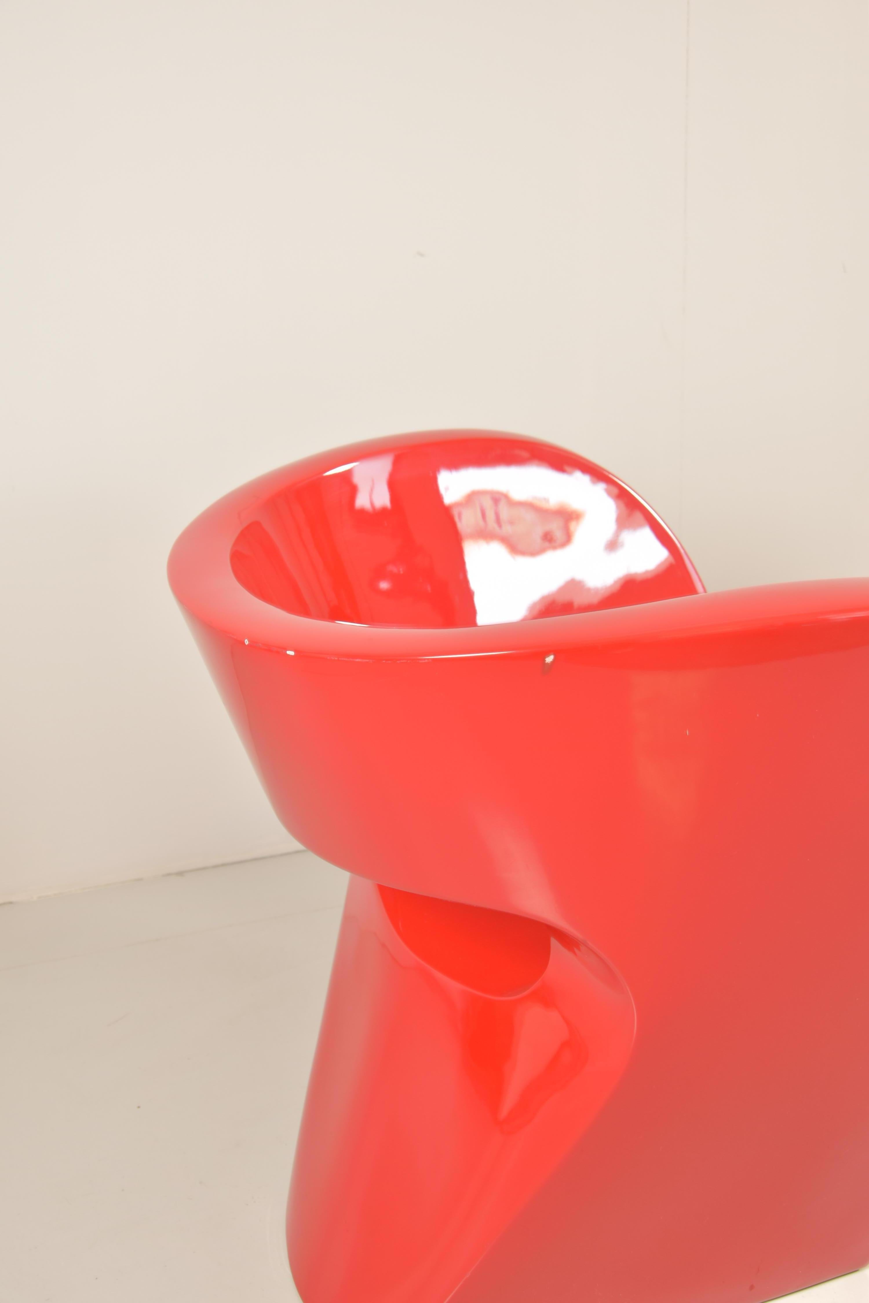 Polystyrene Pair of  Albert Red Armchairs by Ron Arad in 2000 for Moroso