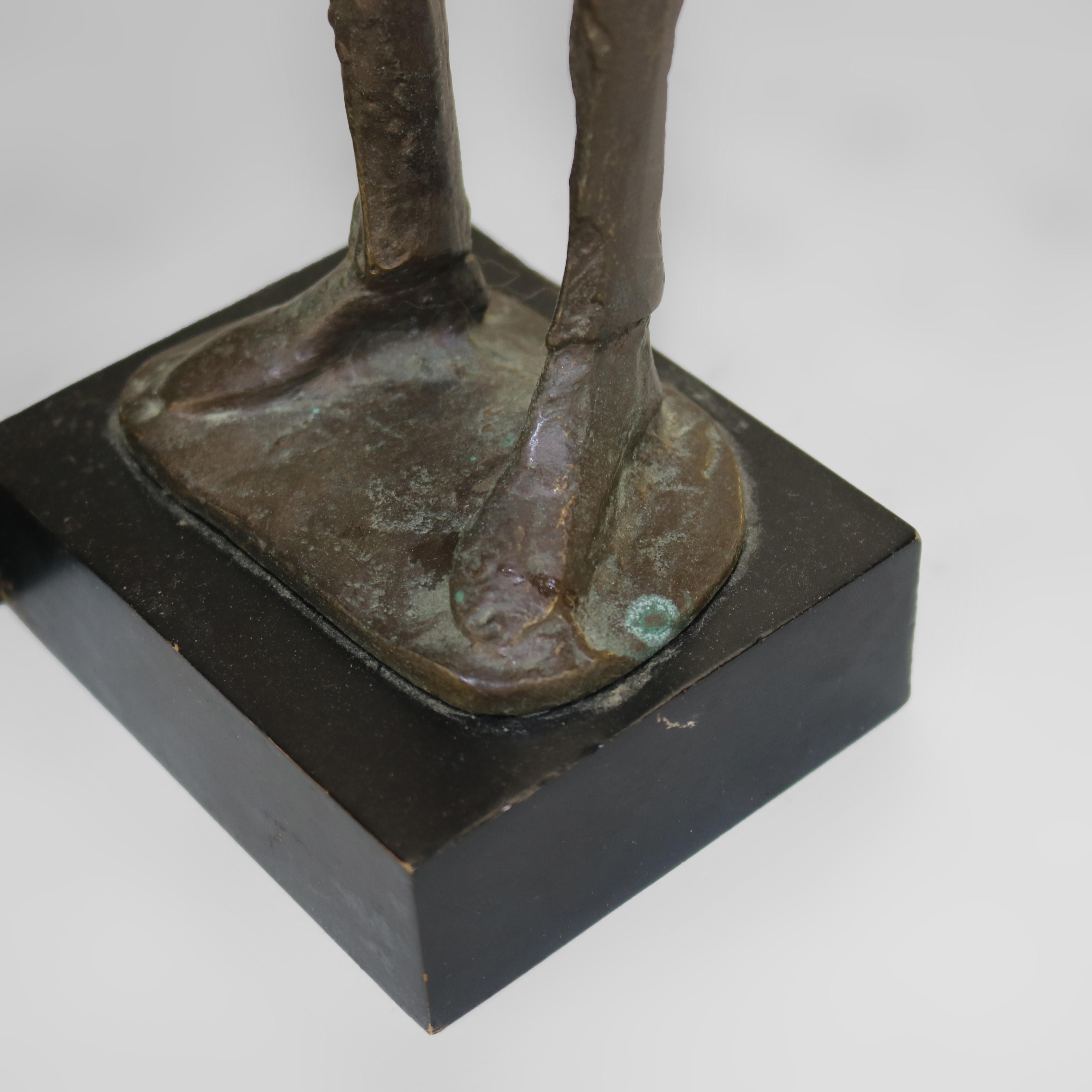 Pair of Alberto Giacometti Cubism Bronze Sculptural Musicians 20thC 7