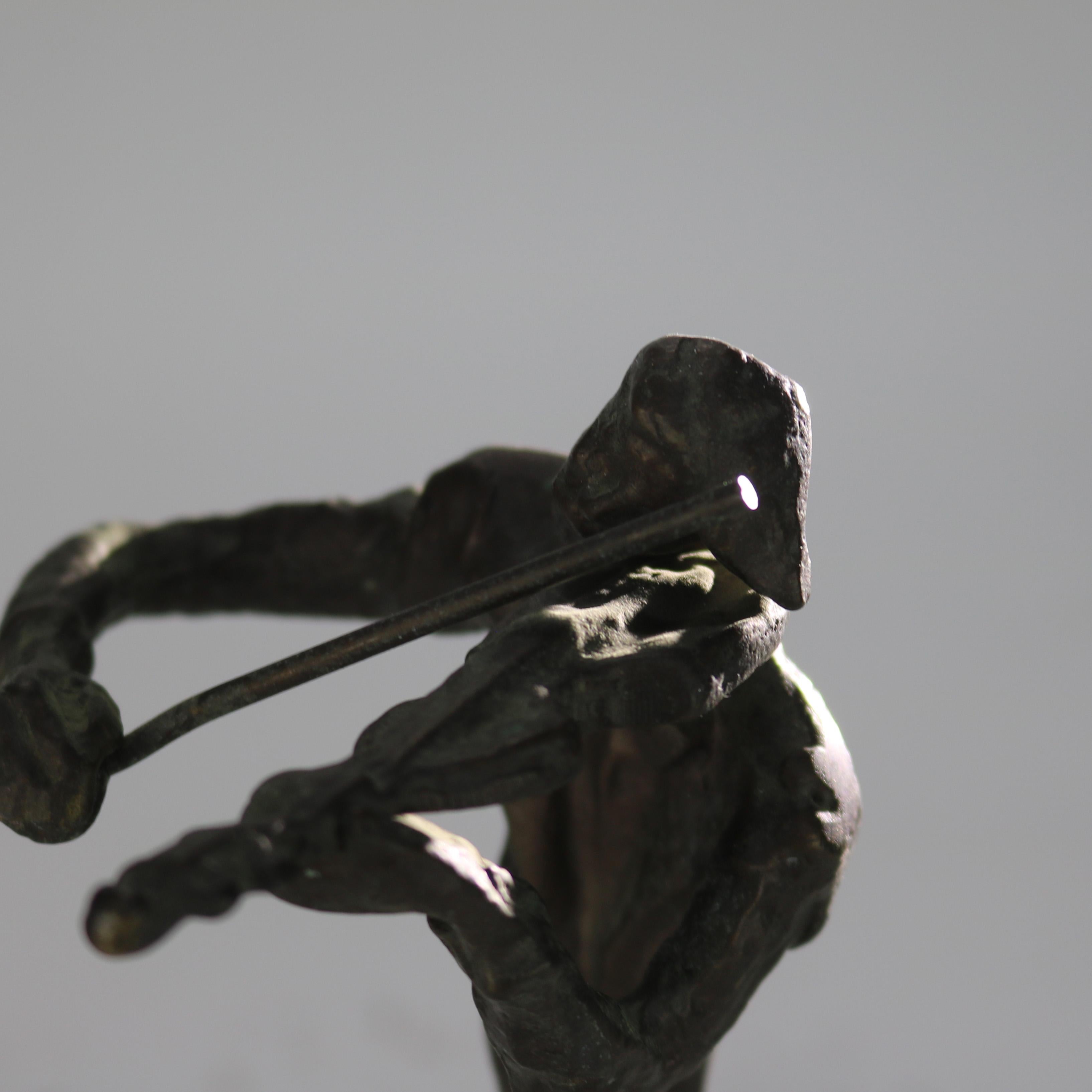 Pair of Alberto Giacometti Cubism Bronze Sculptural Musicians 20thC 3