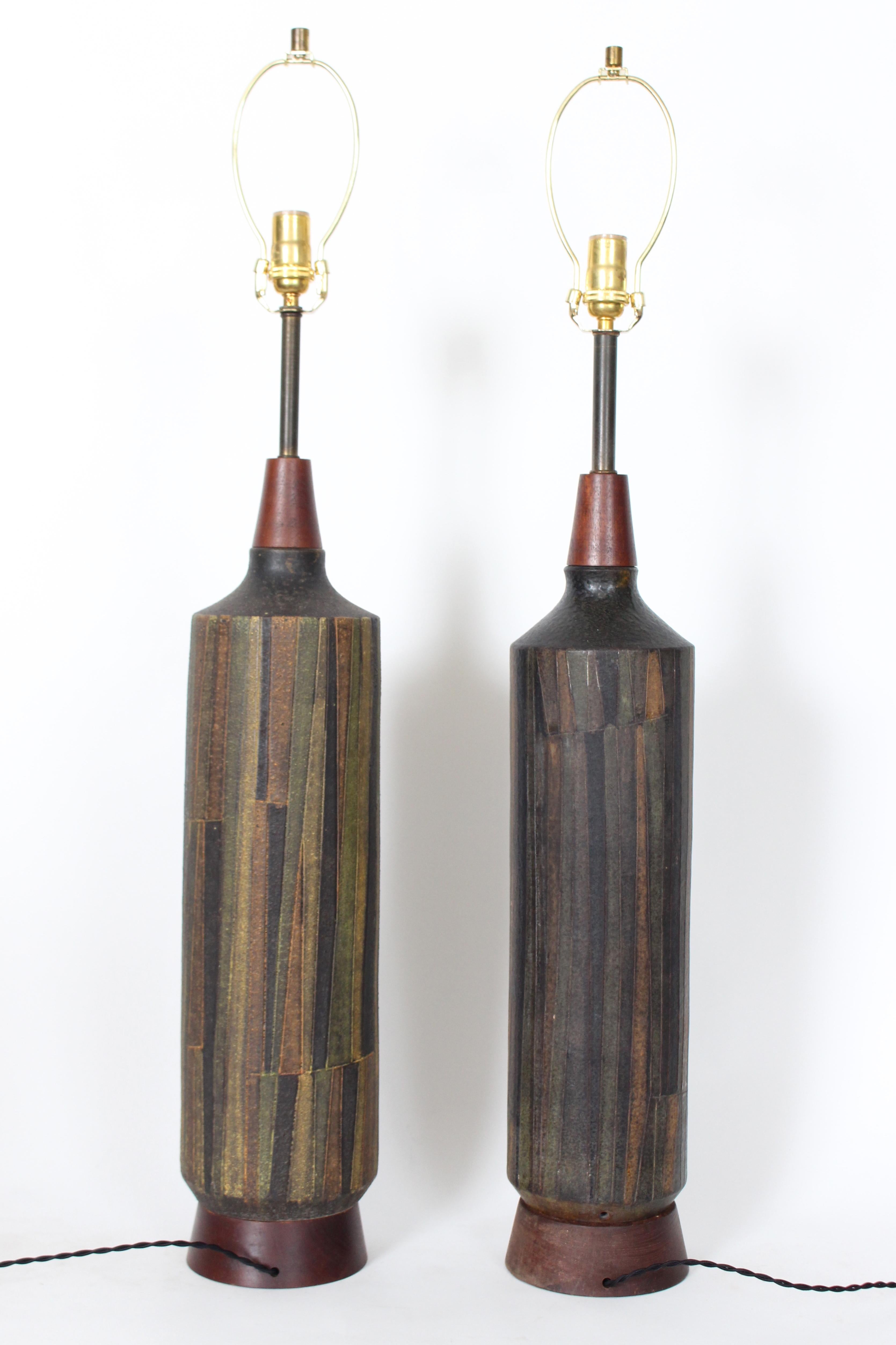 Teak Pair of Aldo Londi Bitossi 
