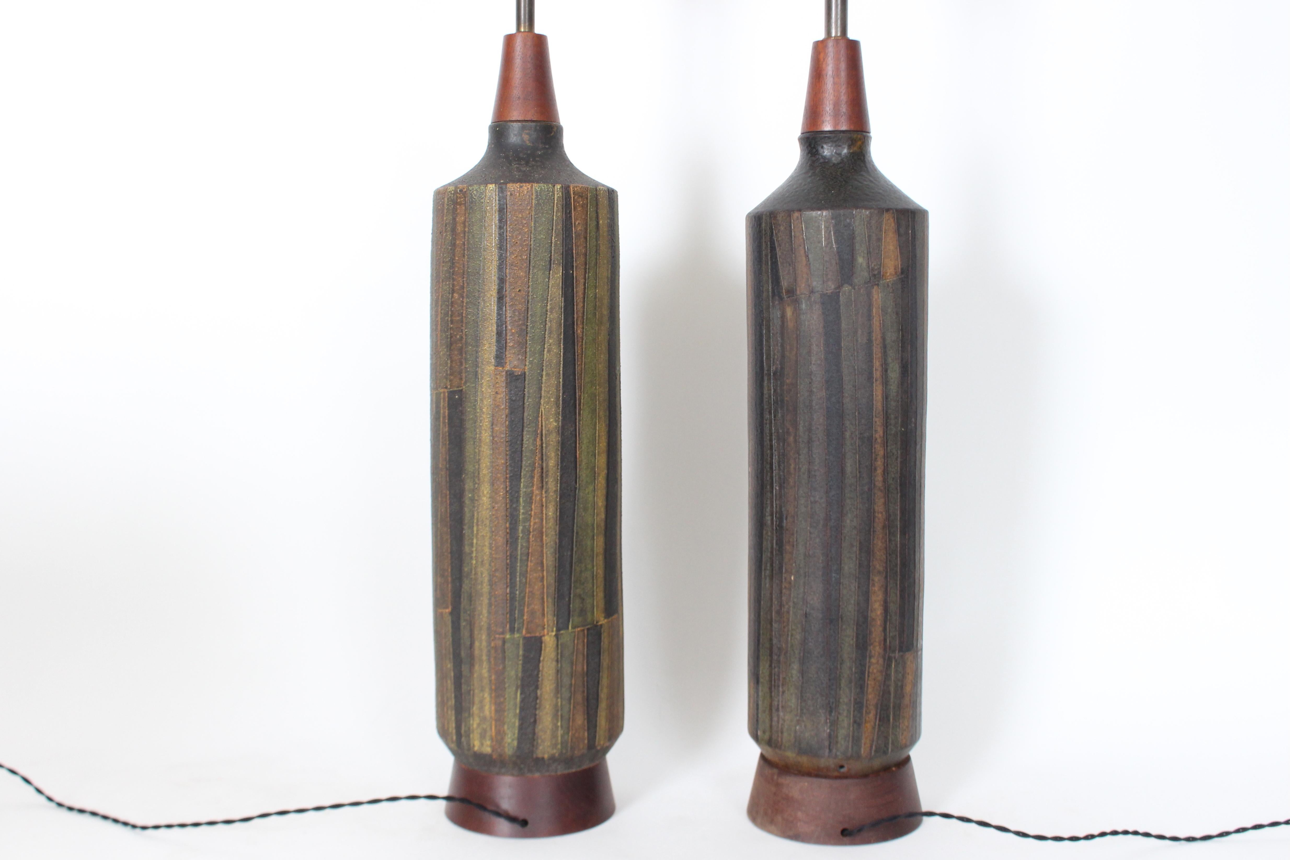 Glazed Pair of Aldo Londi Bitossi 