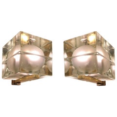 Pair of Alessandro Mendini "Cubosfera" Wall Lights