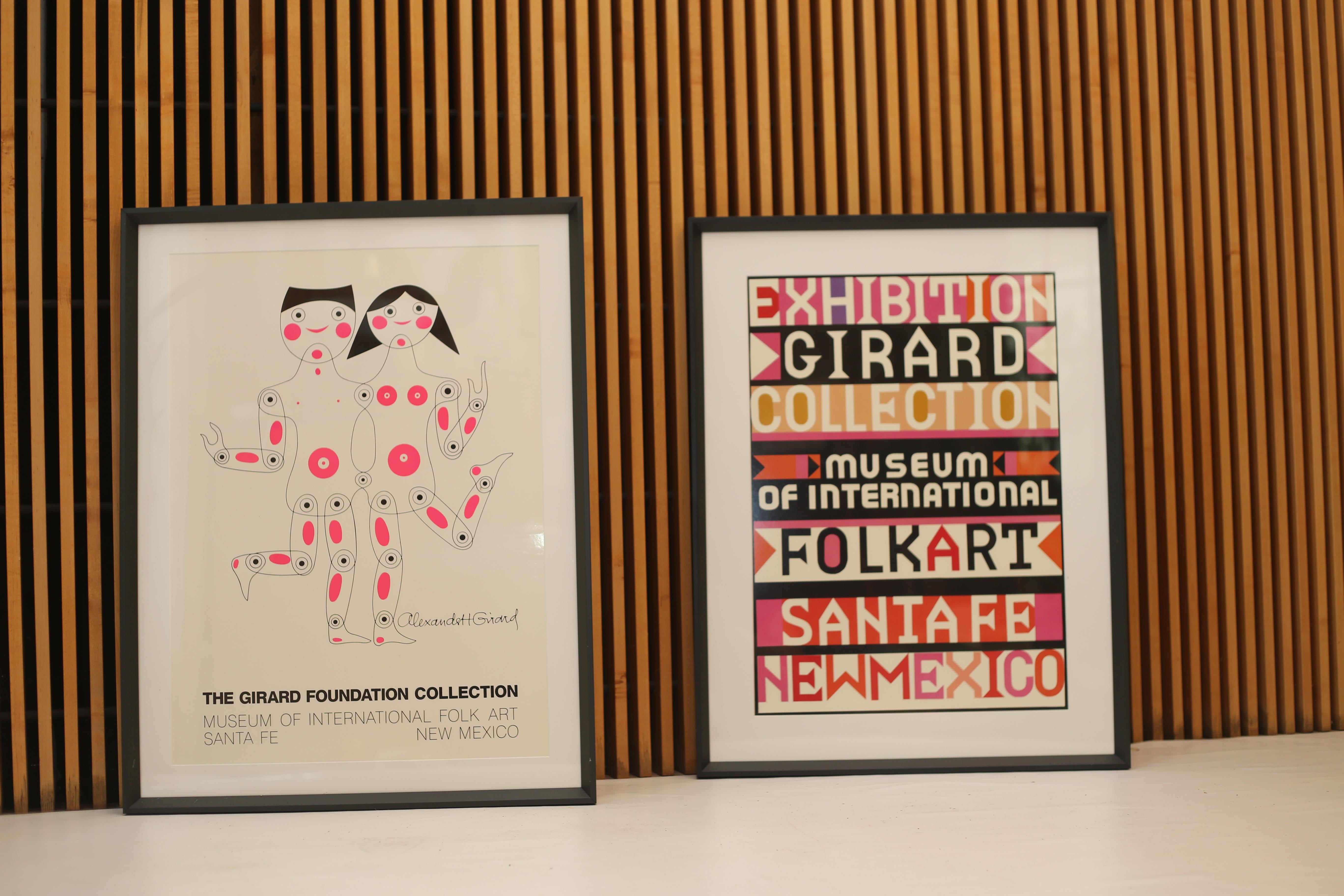 American Pair of Alexander Girard Custom Framed Exhibition Posters