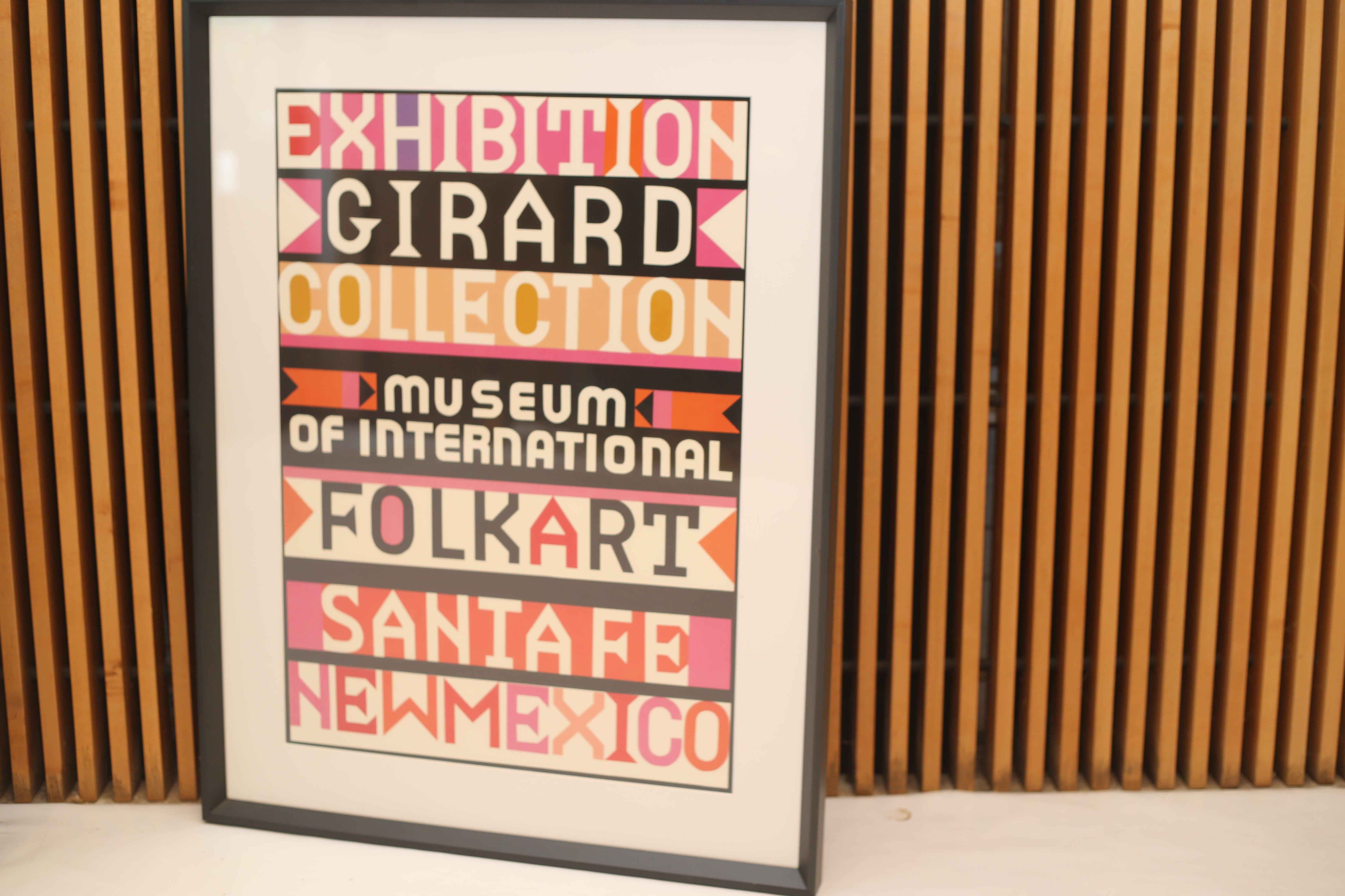 Pair of Alexander Girard Custom Framed Exhibition Posters In Excellent Condition In Southampton, NJ