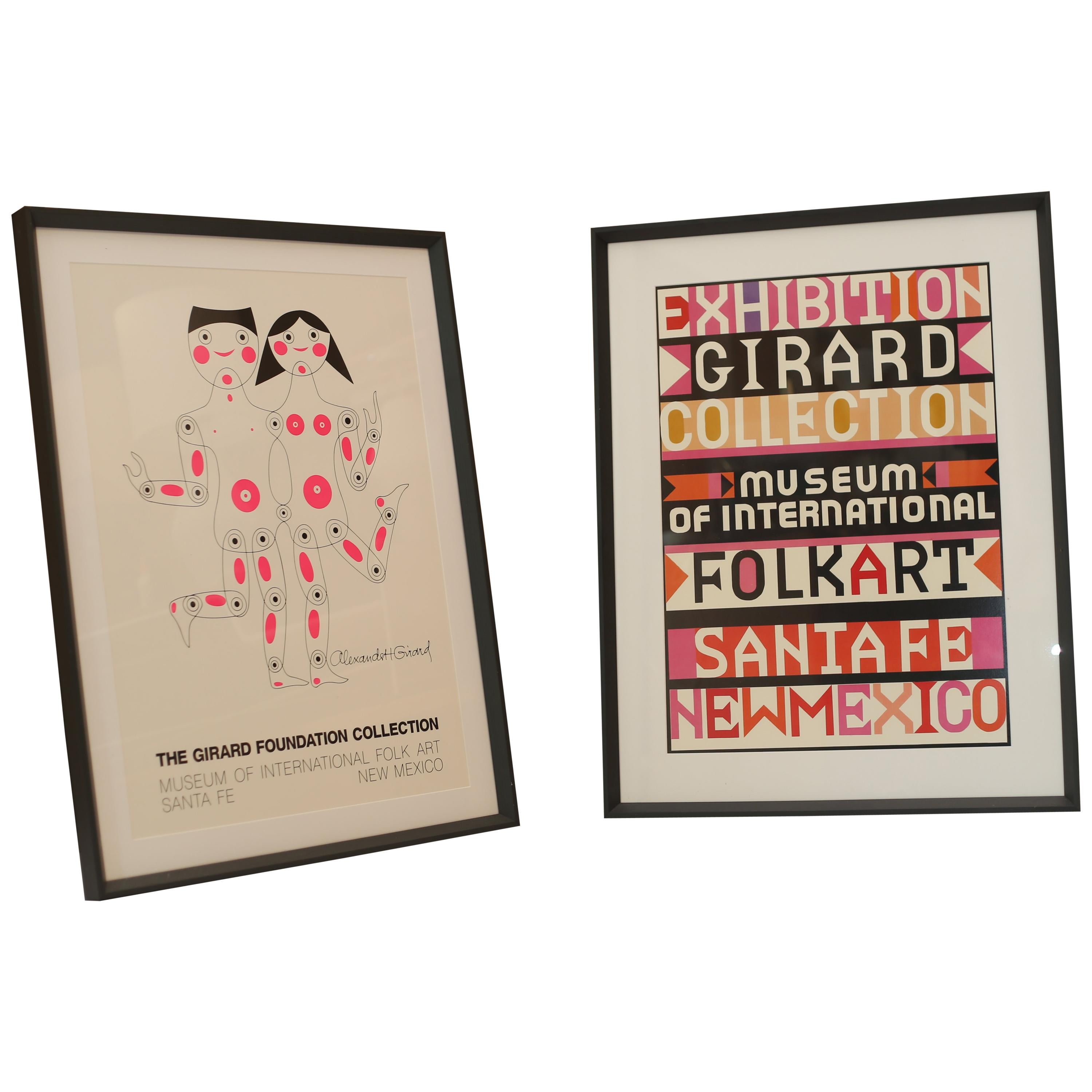 Pair of Alexander Girard Custom Framed Exhibition Posters