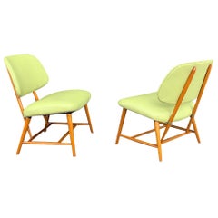 Pair of Alf Svensson "teve" Lounge Chairs in Leather