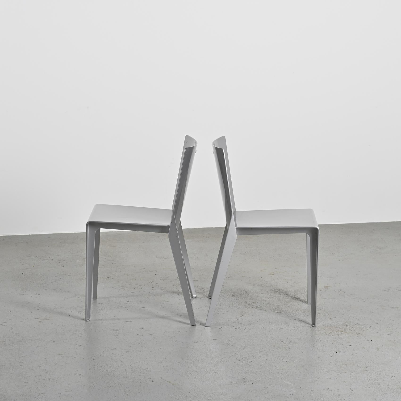 XXIe siècle et contemporain Paire de chaises Alfa par Hannes Wettstein, 2001, Molteni en vente