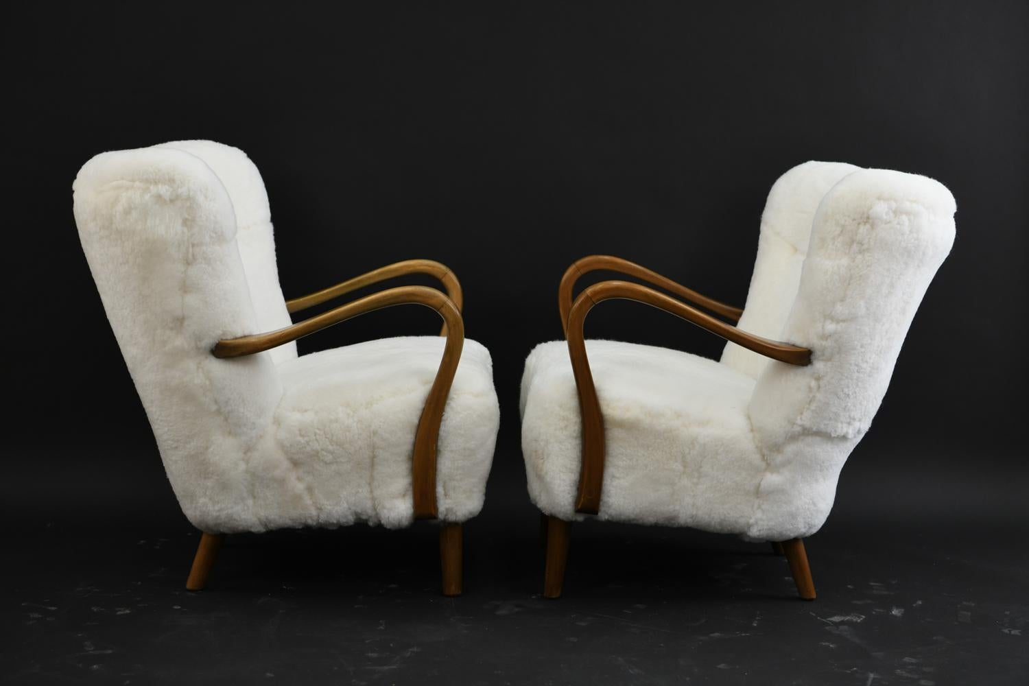 Pair of Alfred Christensen for Slagelse Møbelfabrik Danish Lounge Chairs 4