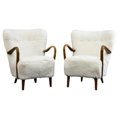 Pair of Alfred Christensen for Slagelse Møbelfabrik Danish Lounge Chairs