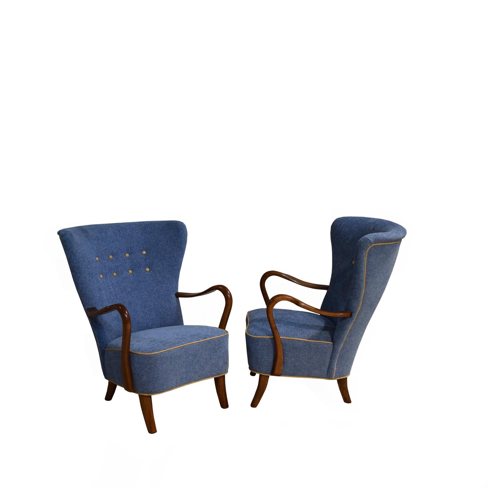 Mid-Century Modern Pair of Alfred Christensen Lounge Chairs