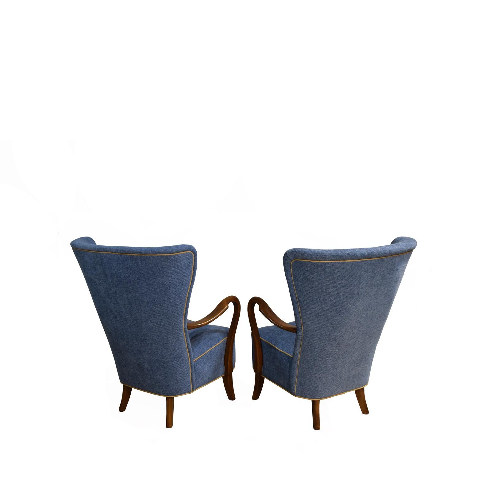 Danish Pair of Alfred Christensen Lounge Chairs