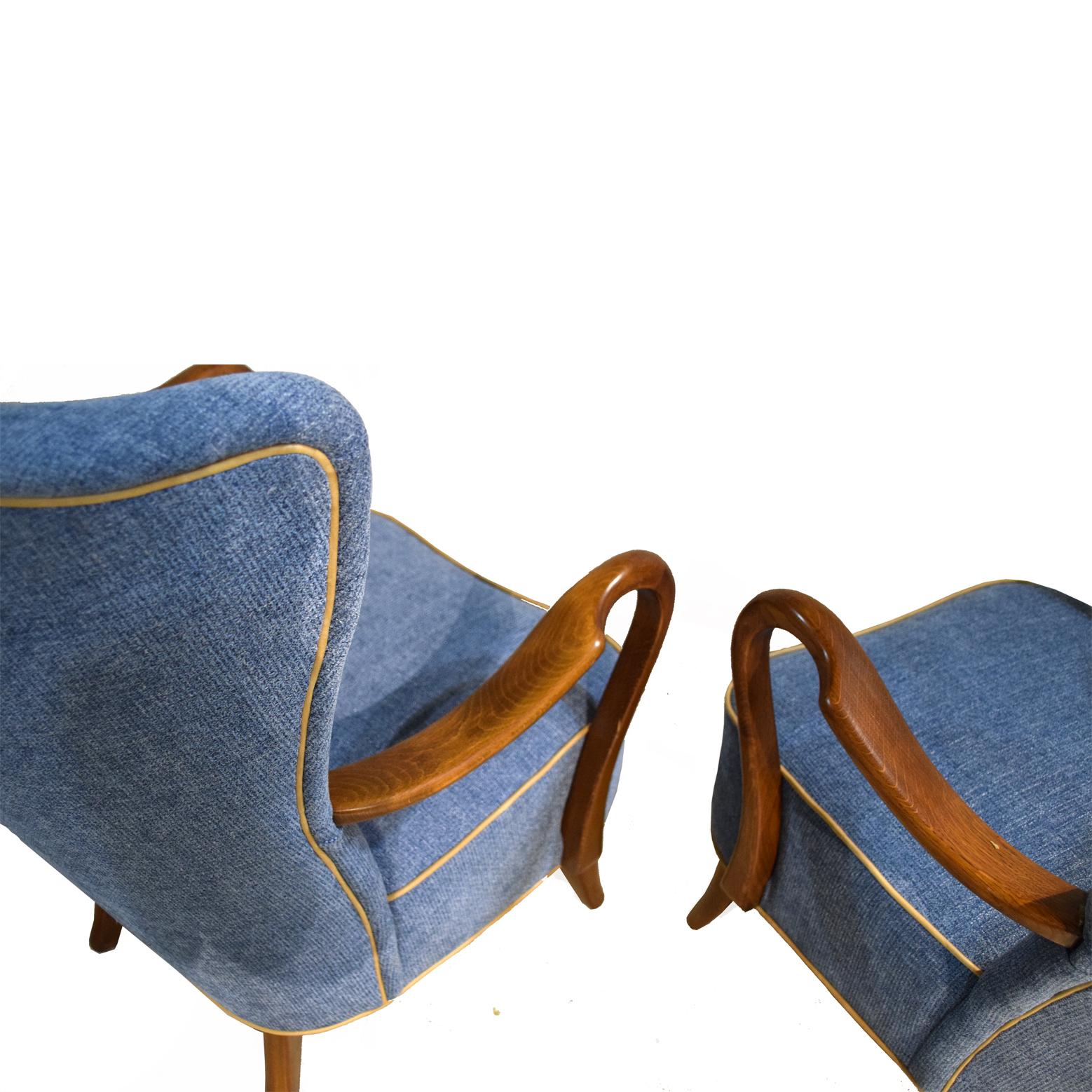 Hand-Crafted Pair of Alfred Christensen Lounge Chairs