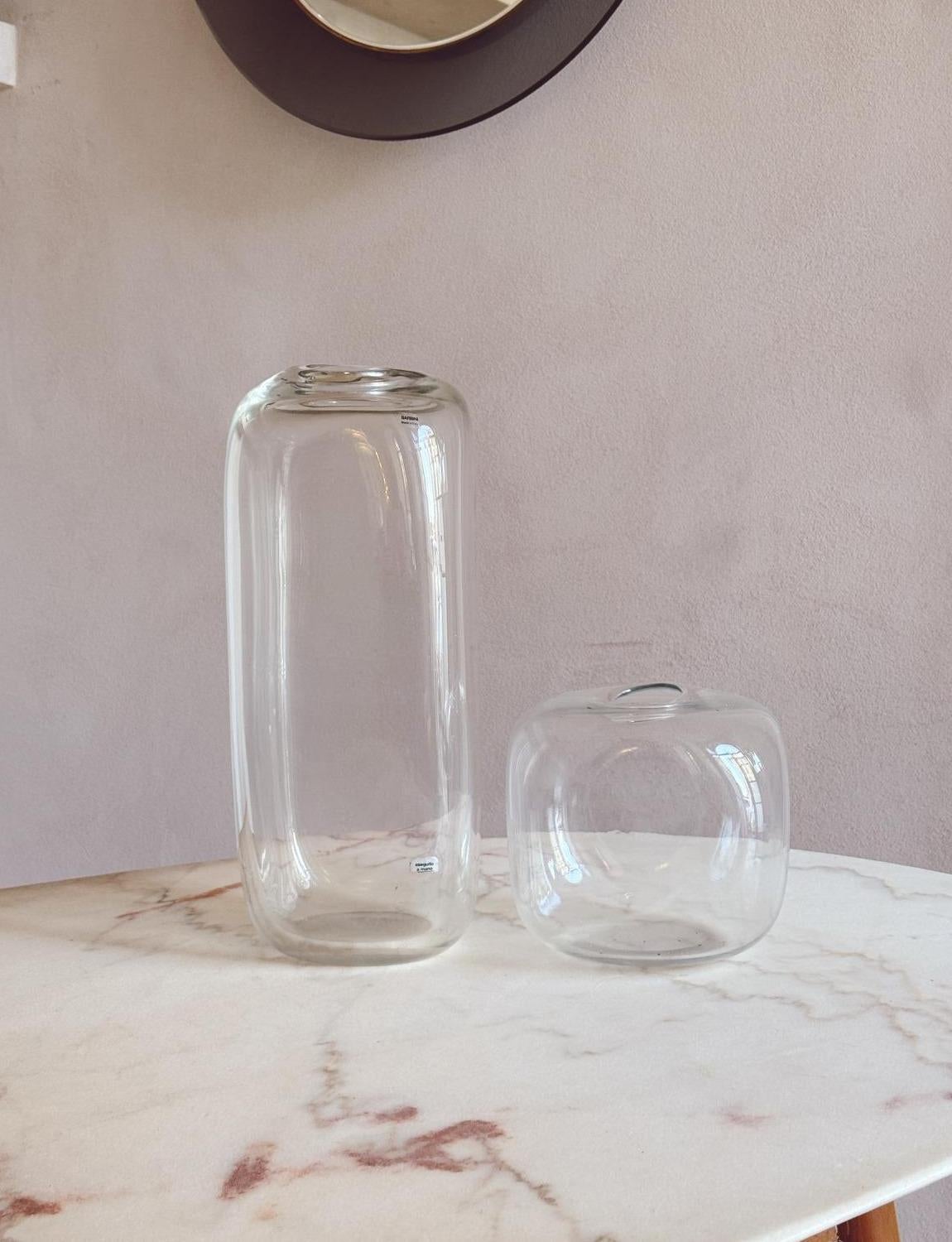 Italiano Coppia di vasi di Alfredo Barbini per la serie Barbini 1970 in vendita