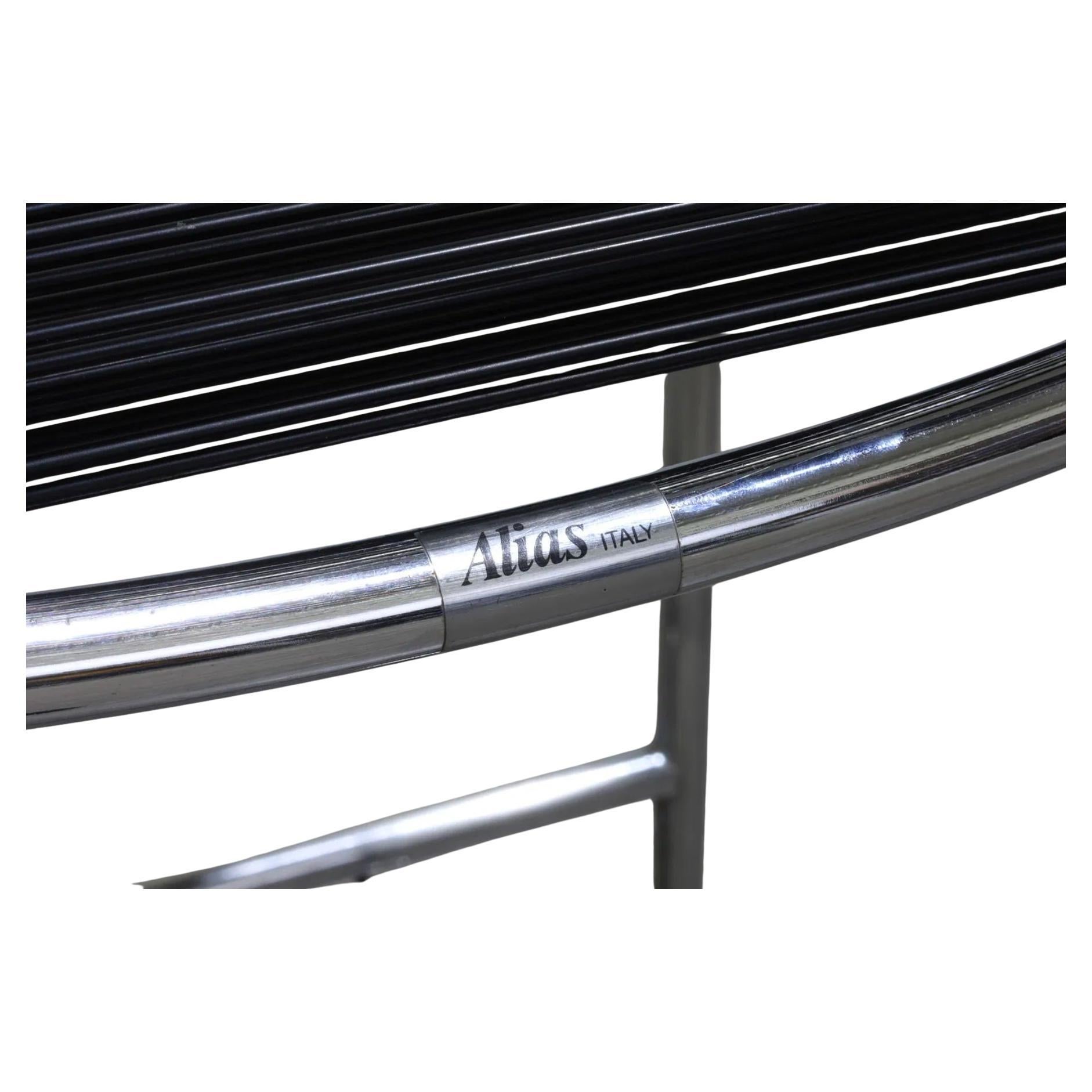 Postmoderne Paire de tabourets spaghetti en chrome noir d'Alias Italy par Giandomenico Belotti en vente