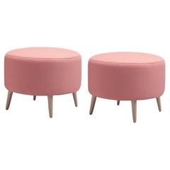 Pair of Alice Ottomans, Round by Pepe Albargues