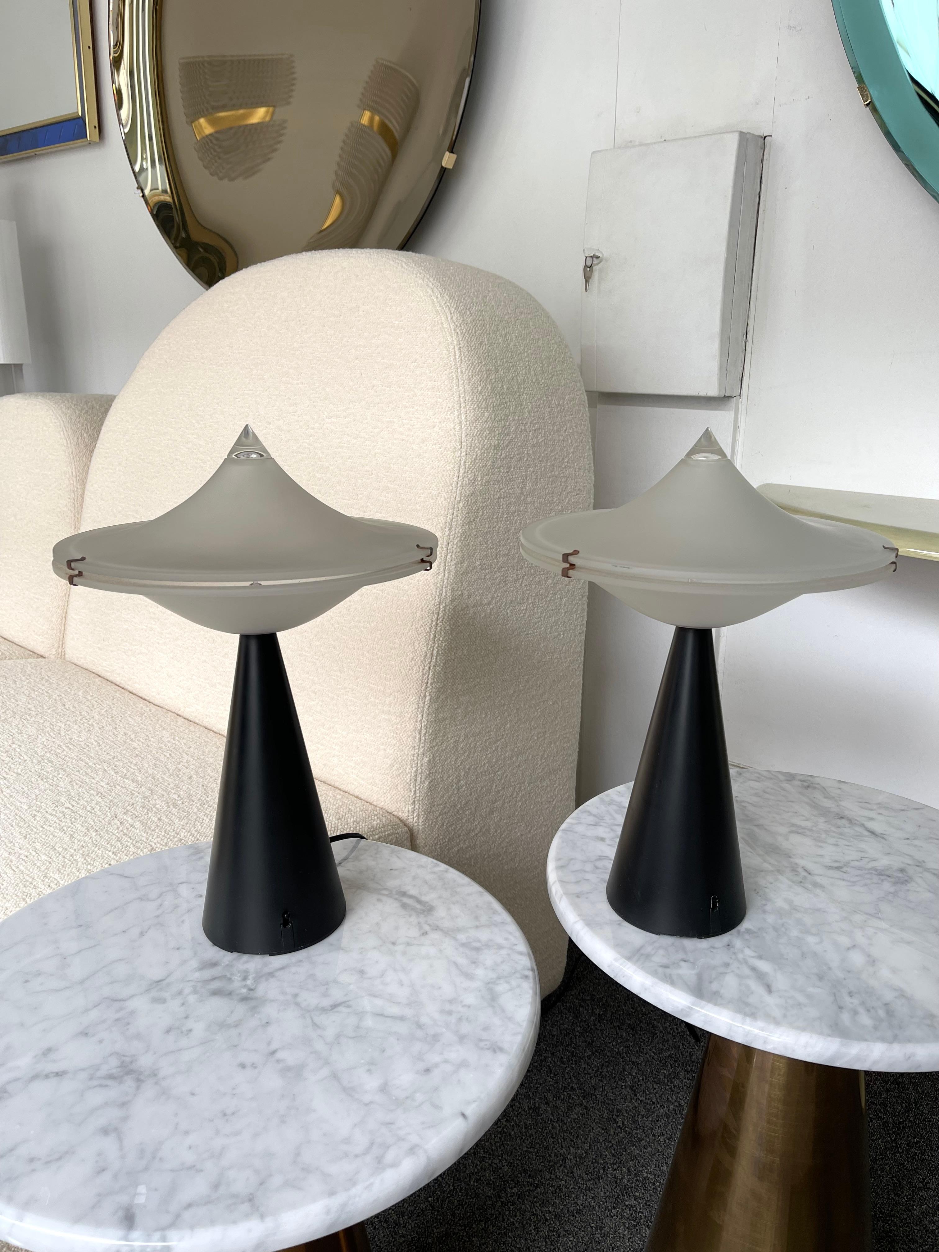 Mid-Century Modern Pair of Alien Lamps by Cesare Luciano for Tre Ci Luce, Italy, 1970s