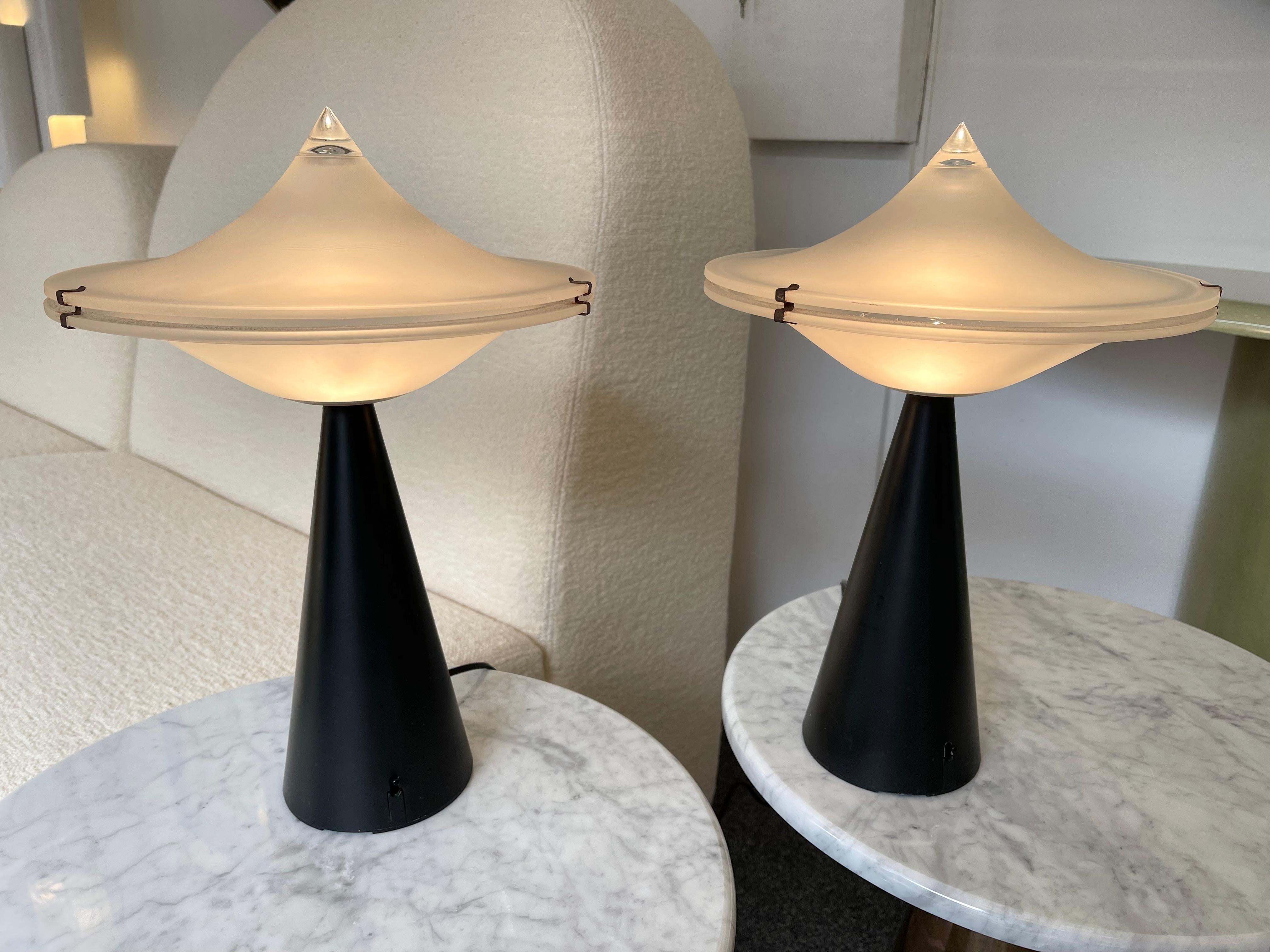 Late 20th Century Pair of Alien Lamps by Cesare Luciano for Tre Ci Luce, Italy, 1970s