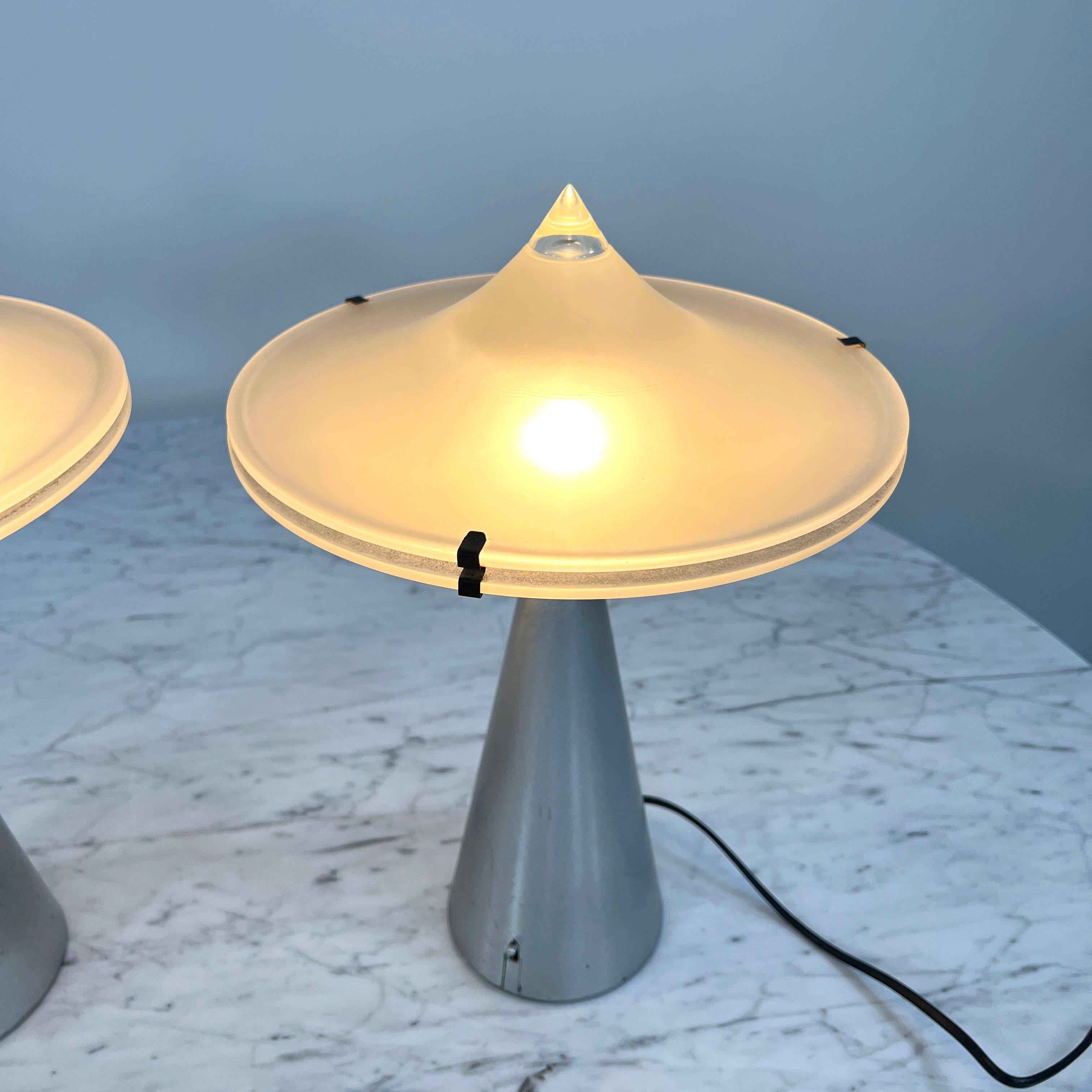 Late 20th Century Pair of Alien Table Lamps by Cesare Lacca for Tre Ci Luce, 1970s