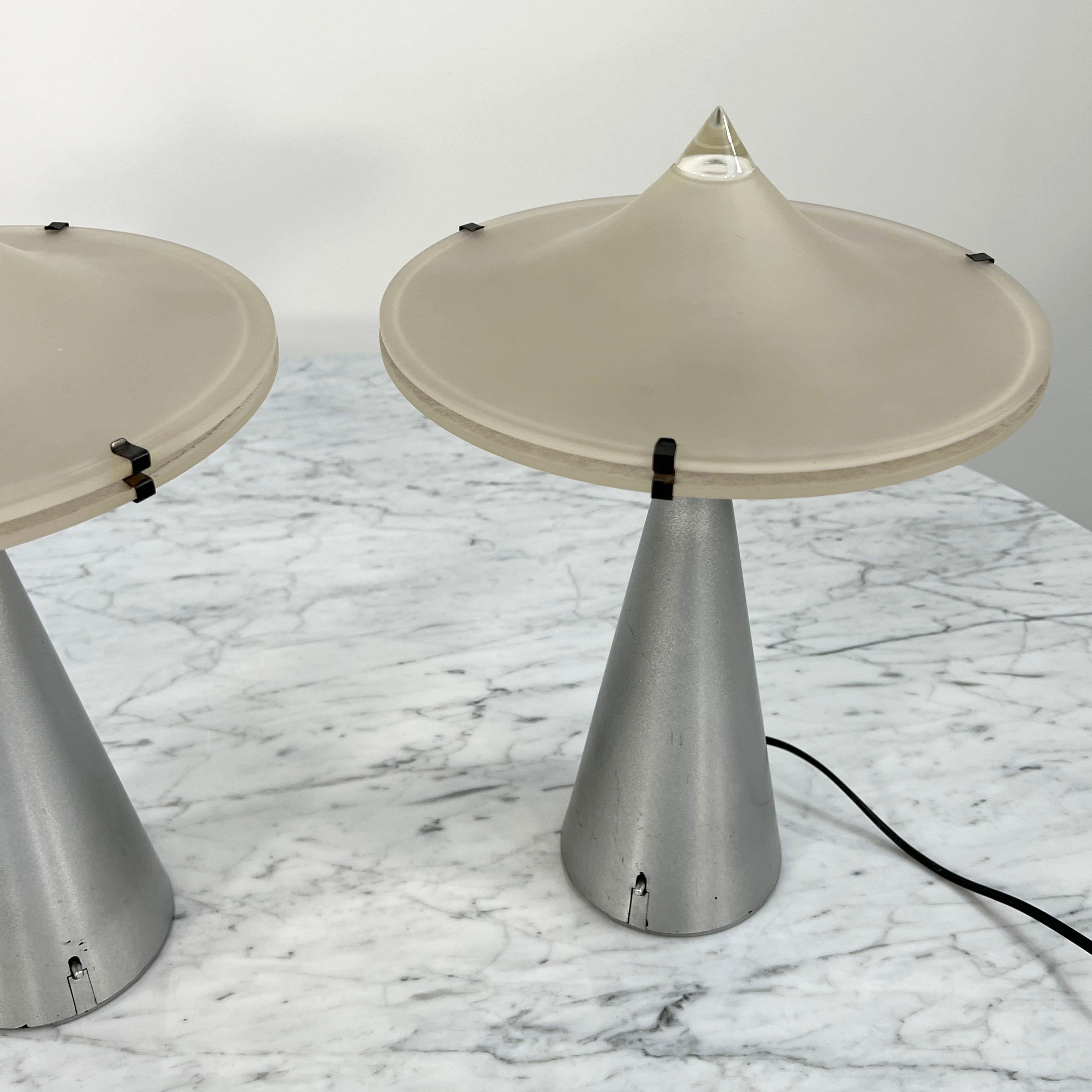 Pair of Alien Table Lamps by Cesare Lacca for Tre Ci Luce, 1970s 2