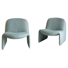 Vintage Pair of Alky Armchairs 70's by Designer Giancarlo Piretti
