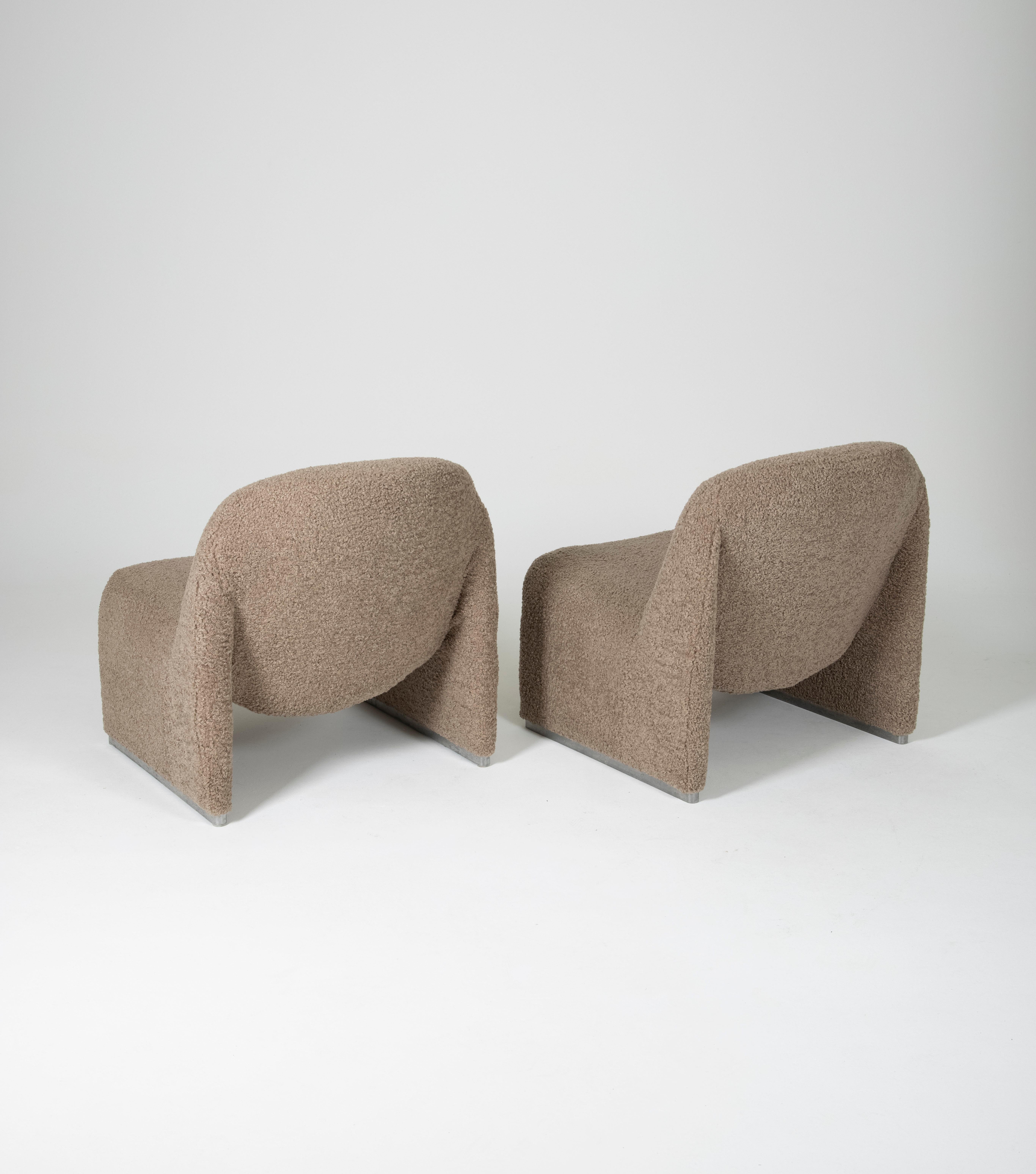European Pair of Alky Armchairs by Giancarlo Piretti for Artifort, 1970s