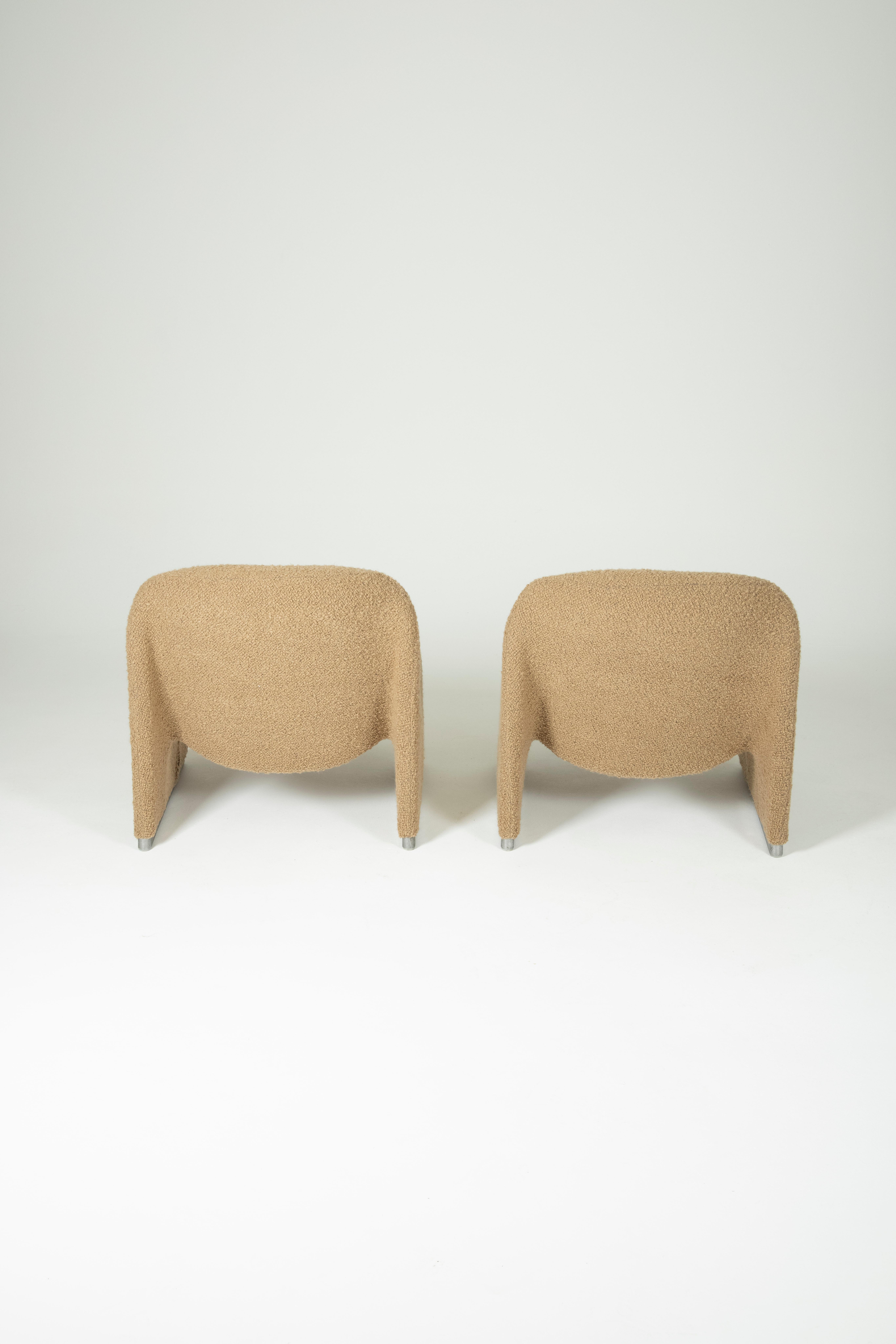 Mid-Century Modern Pair of Alky Armchairs by Giancarlo Piretti for Artifort, 1970s