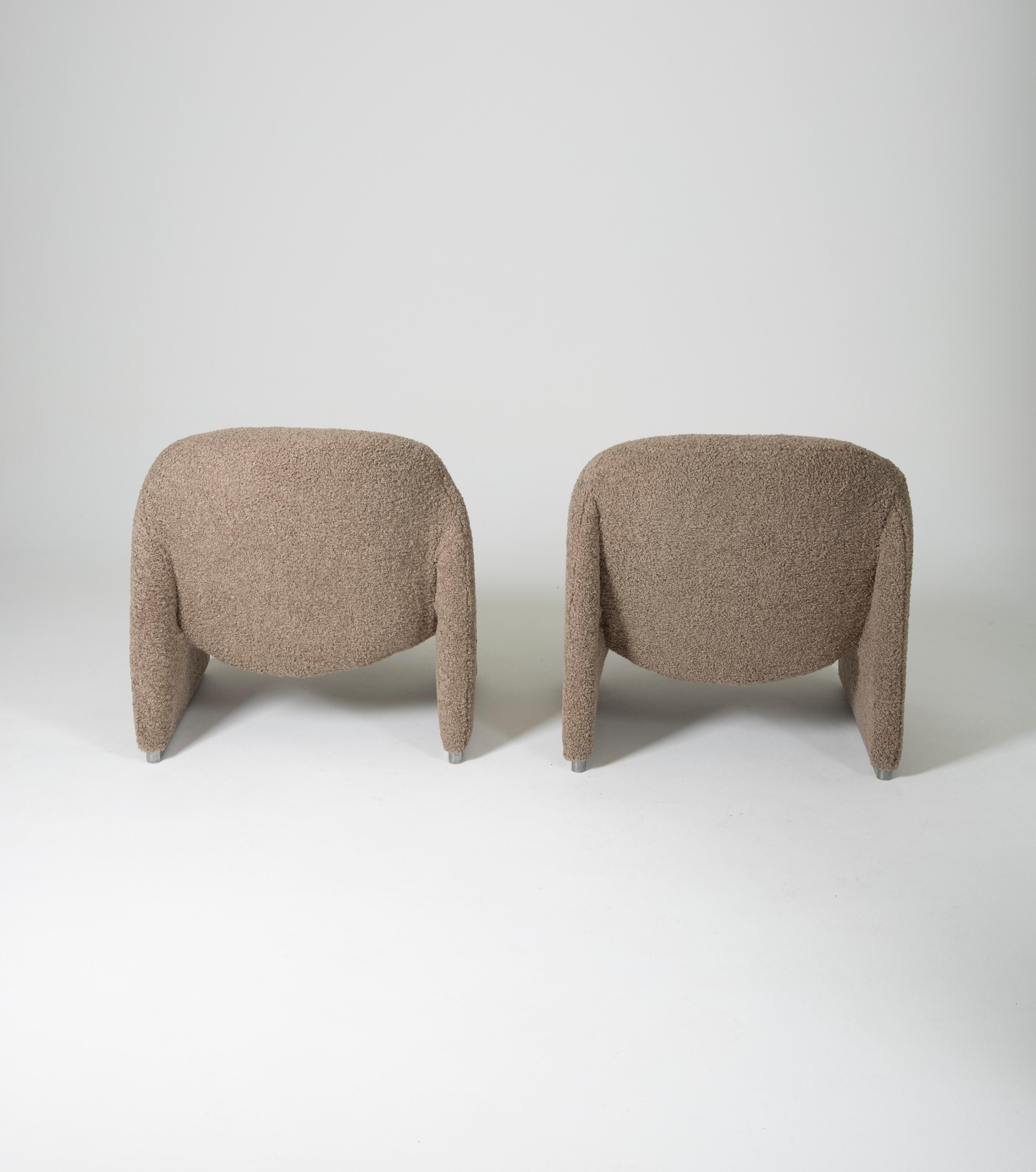 Pair of Alky Armchairs by Giancarlo Piretti for Artifort, 1970s In Good Condition In PARIS, FR