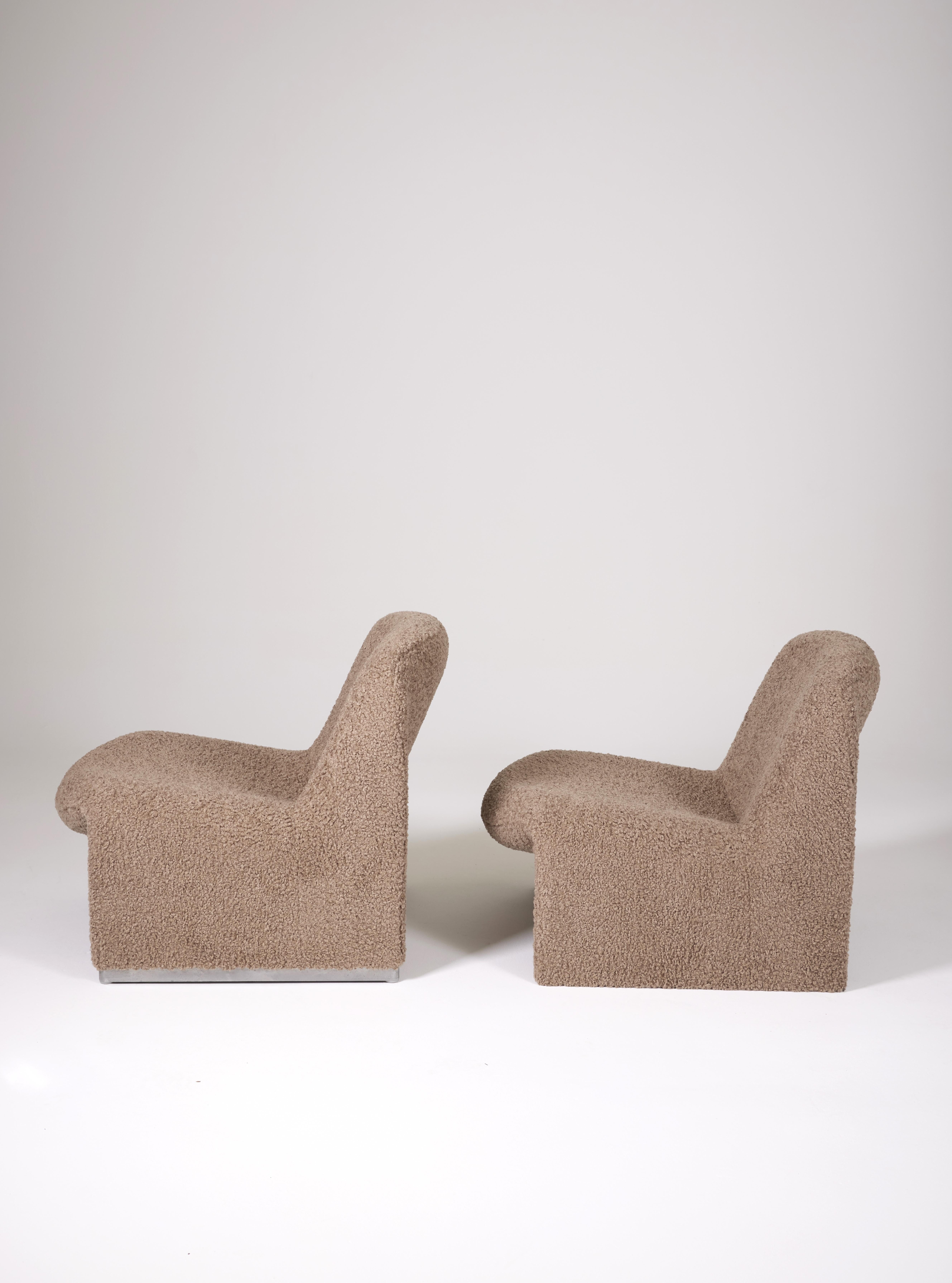 Italian Pair of Alky armchairs by Giancarlo Piretti for Artifort, Italy 1970s 