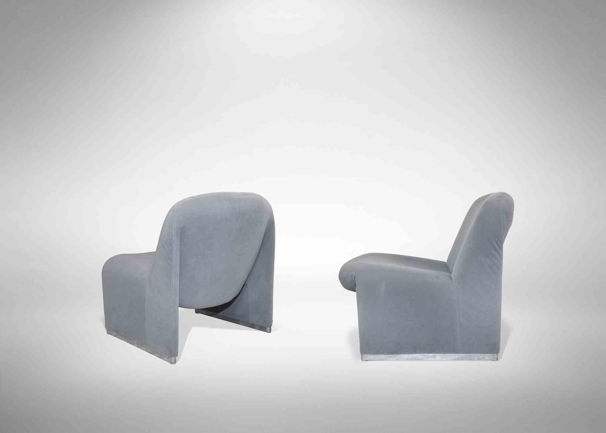 Pair of Alky Armchairs by Giancarlo Piretti for Castelli, Italy, 1972 In Good Condition For Sale In Roma, IT
