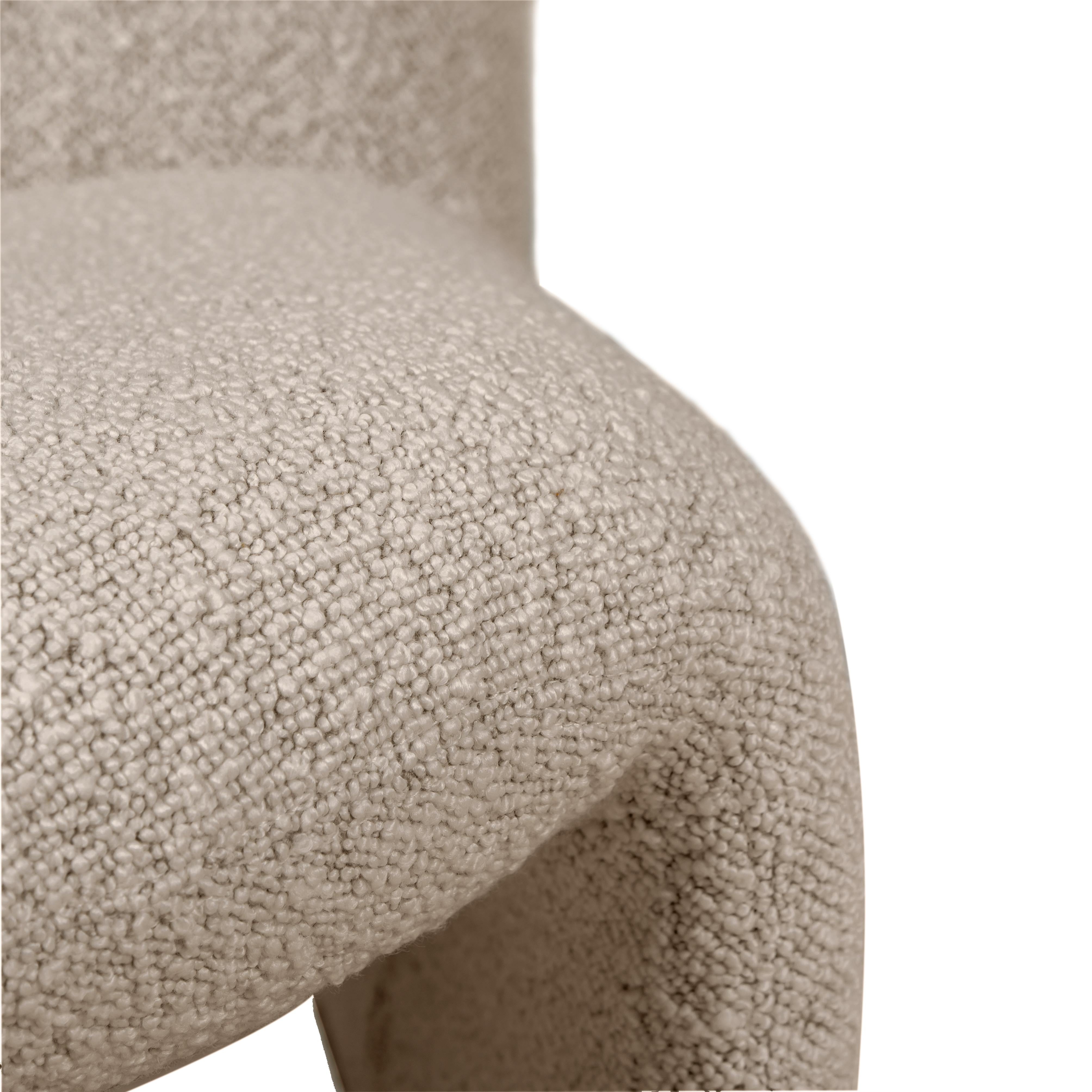 Italian Pair of 'Alky' Chairs by Piretti New Upholstery Boucle Nacre Erose Dedar