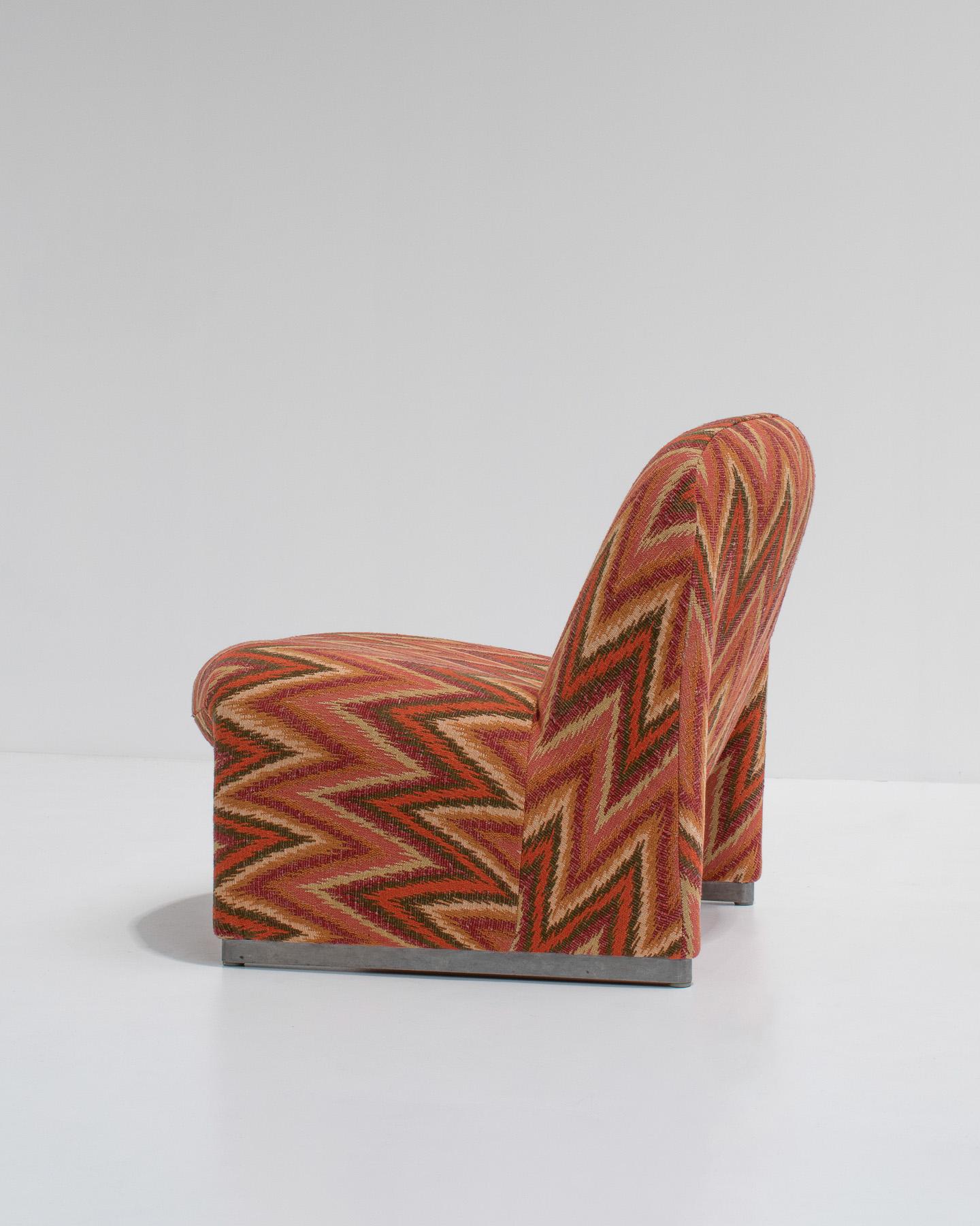 Pair of Alky Chairs in Zig Zag Fabric by Giancarlo Piretti, 1970s In Good Condition In Antwerp, BE