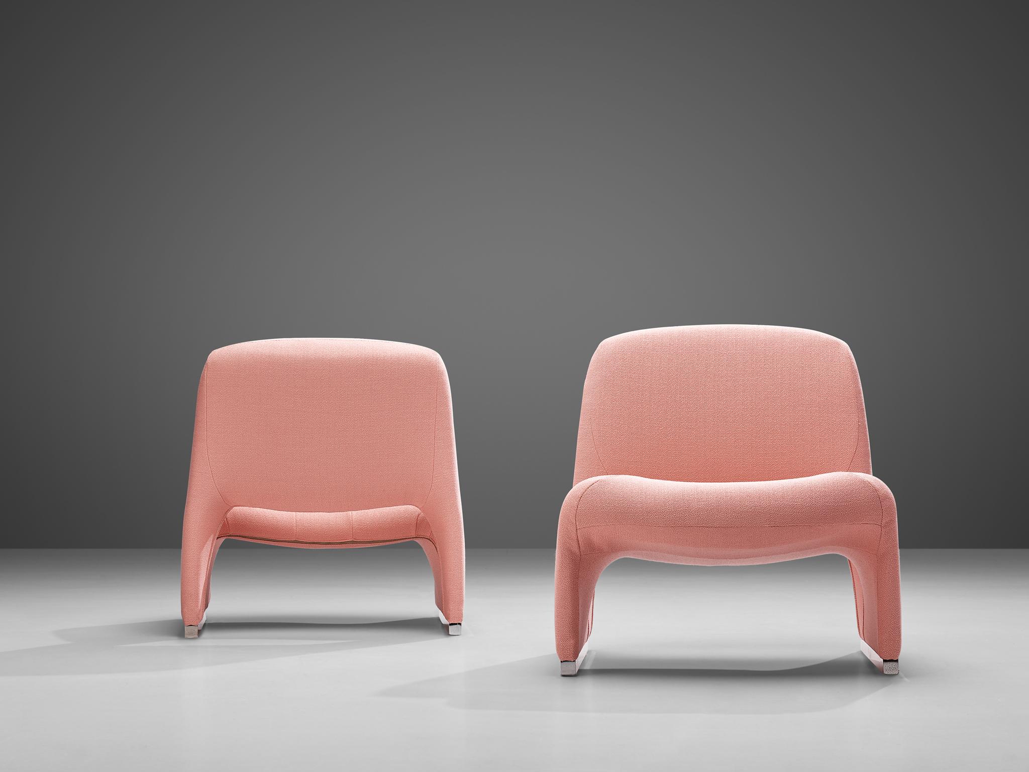 Reupholstered ‘Alky’ Lounge Chairs in the Style of Giancarlo Piretti 3