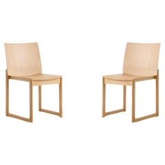 Pair of All Wood AV35 Side Chairs - Oak - by Anderssen & Voll for &Tradition