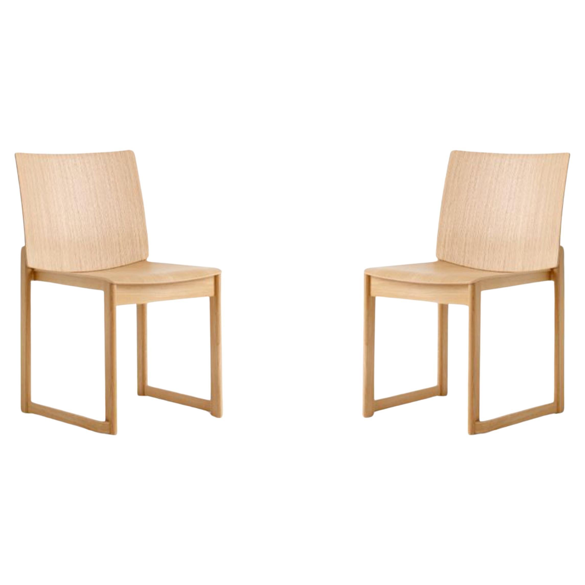 Ein Paar AV35-Beistellstühle aus Holz – Eiche – von Anderssen
Voll für &Tradition, Paar