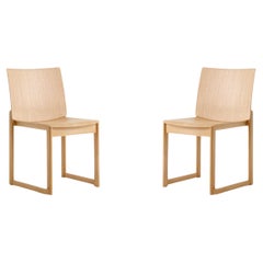 Pareja de sillas auxiliares AV35 de madera - Roble - by Anderssen & Voll for &Tradition