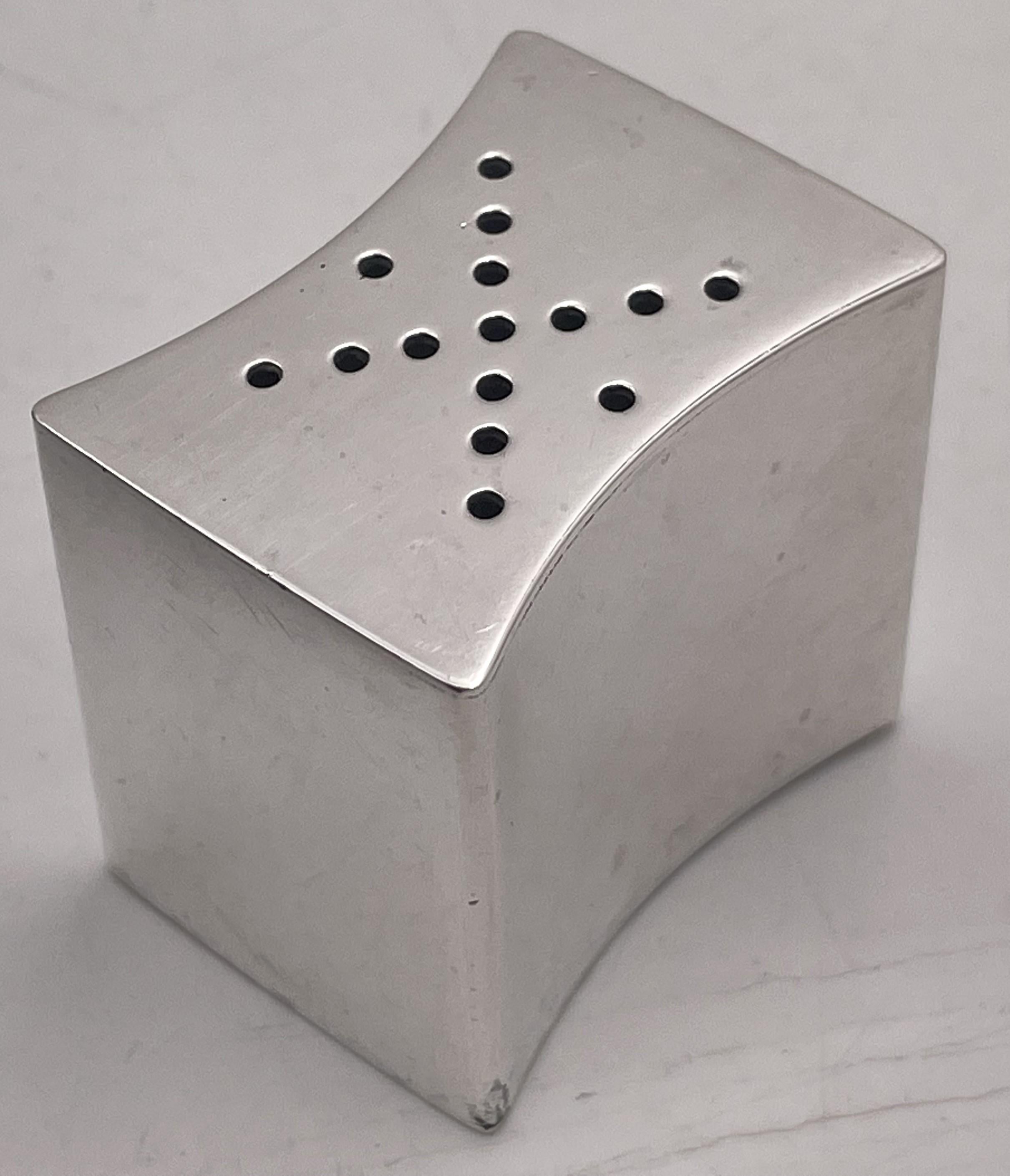 Américain Paire de salières et poivrières en argent sterling Allan Adler Mid-Century Modern en vente