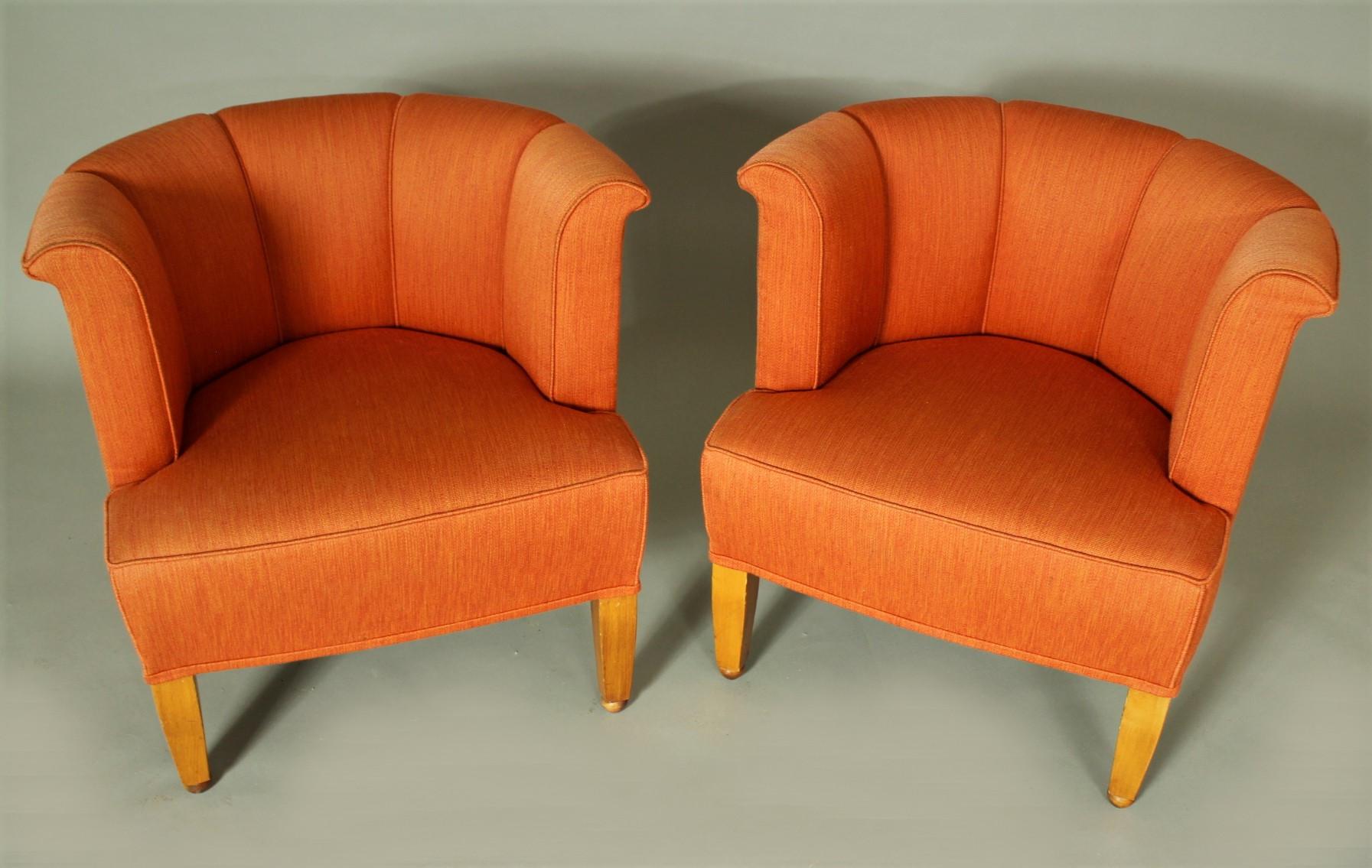 Art Nouveau Pair of Alleegasse Easy Chairs by Josef Hoffmann, Wittmann, 1990s