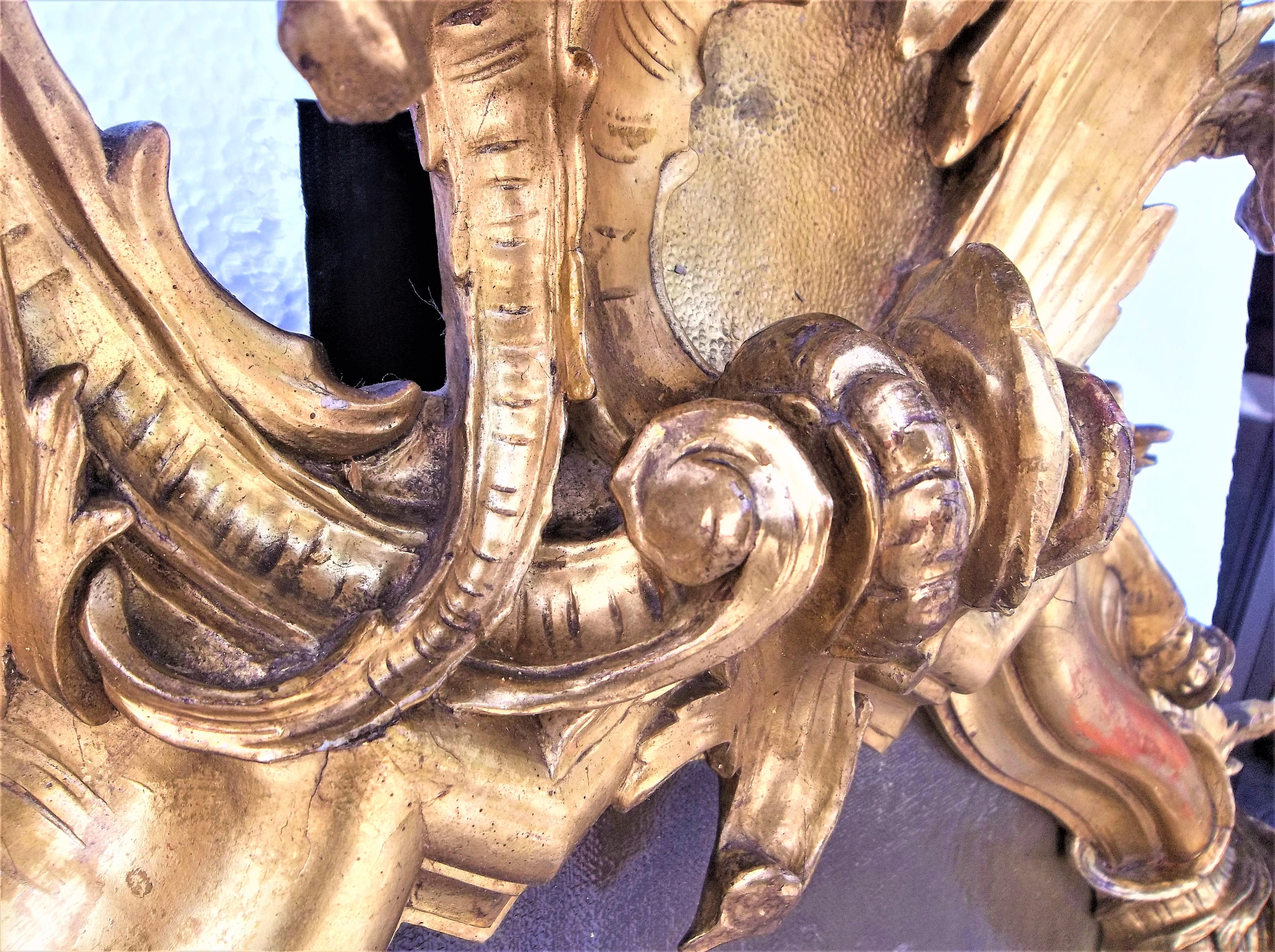 Pair of Allegorical Italian or Venetian Oils in Carved Giltwood Frames 6