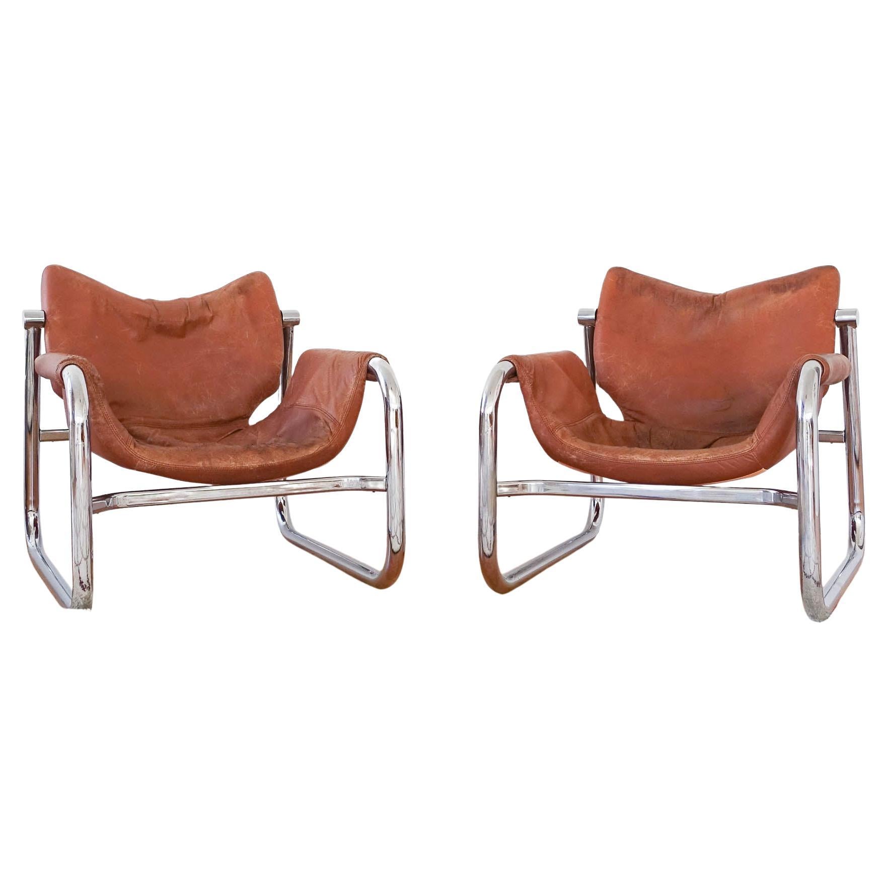 Pair of Alpha Lounge Chair by Maurice Burke for Pozza, Brazil, 1960s