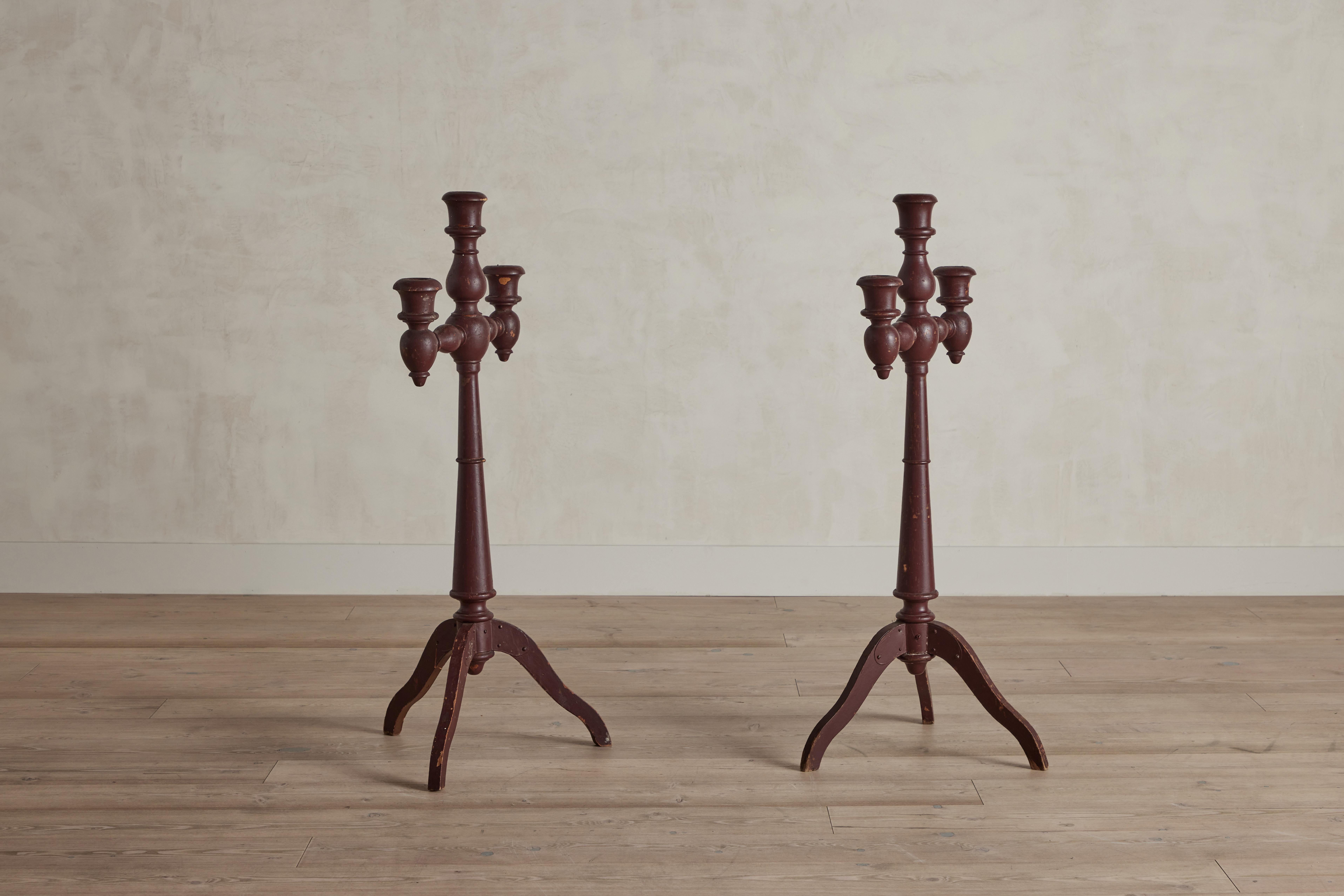 French Pair of Altar Candelabras For Sale